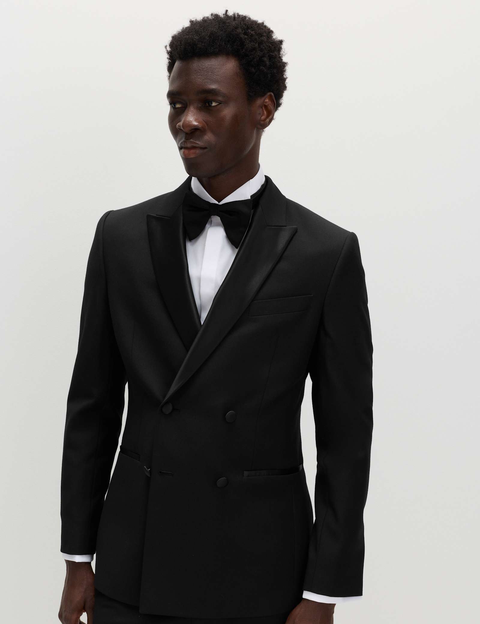 Slim Fit Double Breasted Tuxedo Jacket - image 2