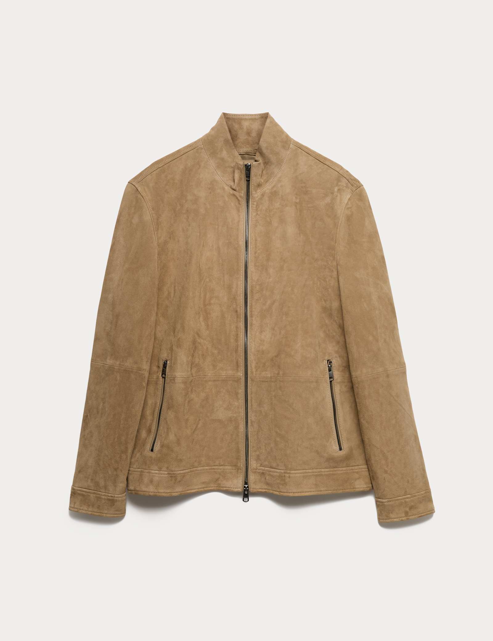Cashmere Suede Funnel Neck Jacket - image 1
