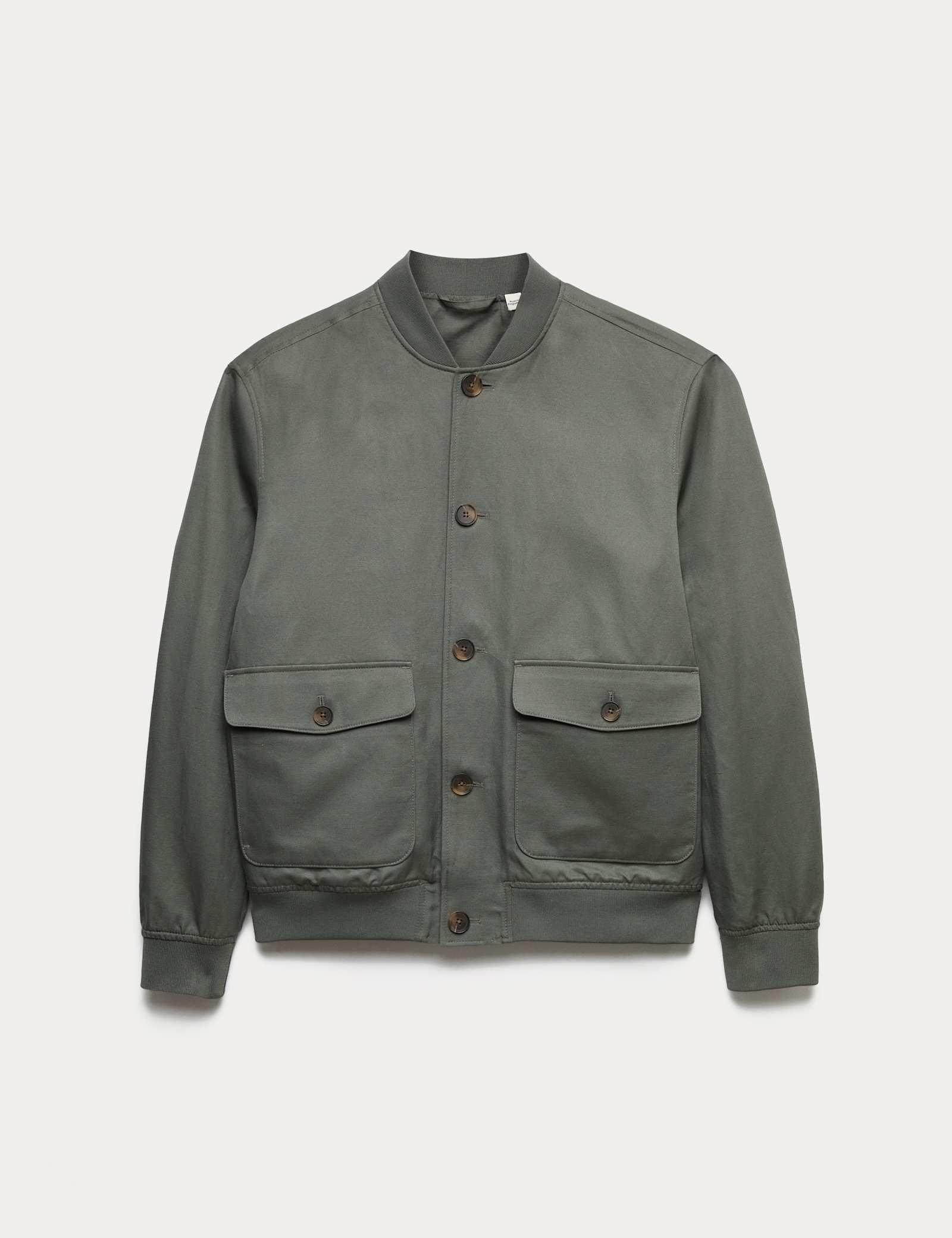 Cotton Linen Blend Bomber - image 4
