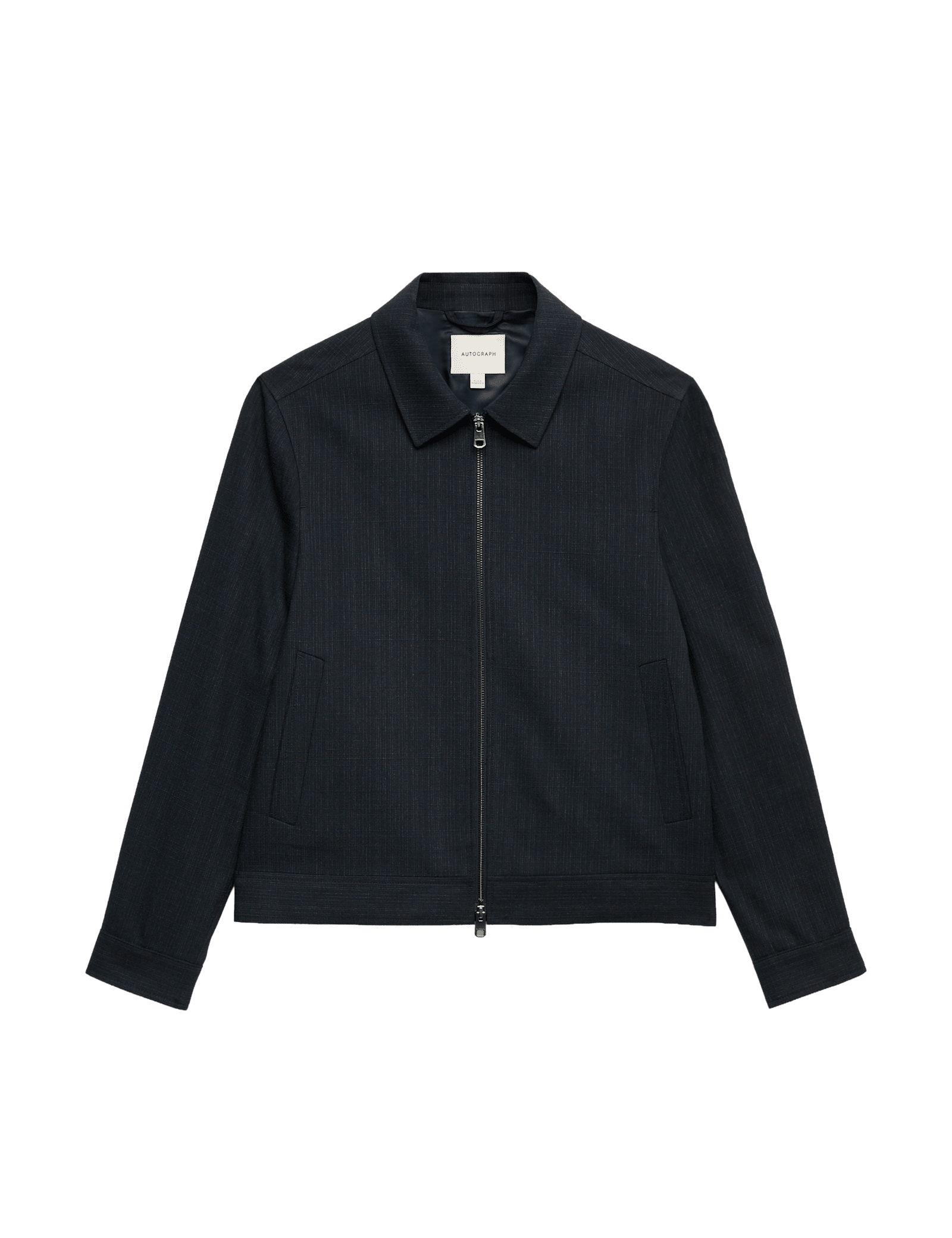 Cotton Blend Textured Harrington Jacket - image 3