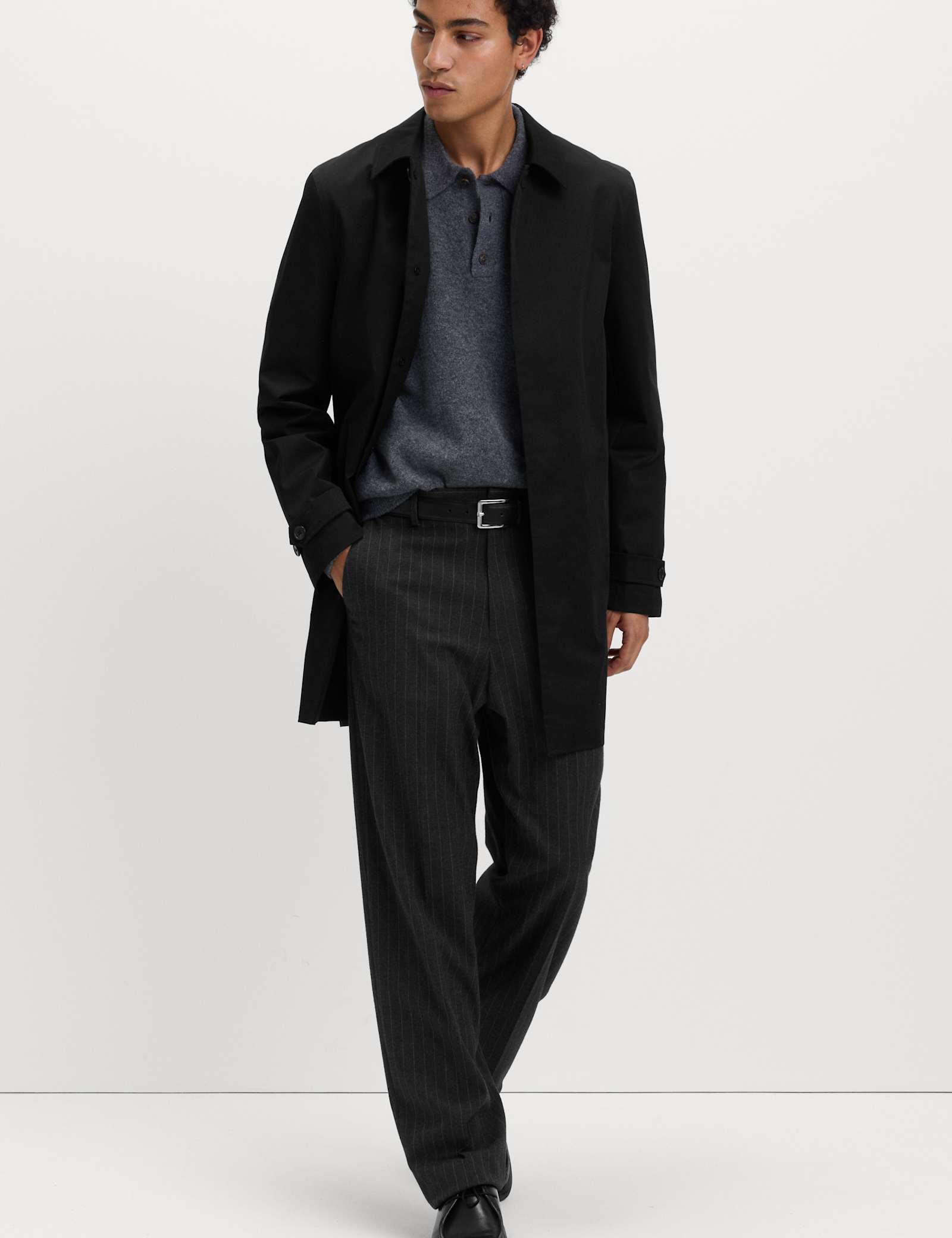 Cotton Blend Car Coat Mac - image 3