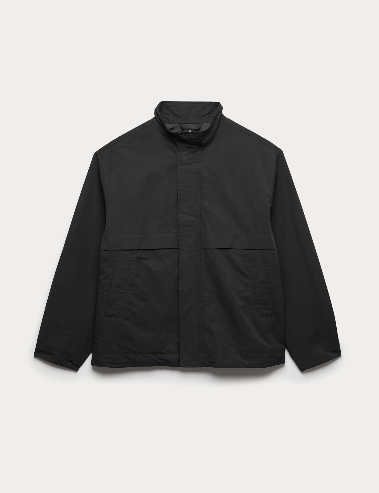 Cotton Rich Boxy Funnel Neck Bomber Jacket - image 1