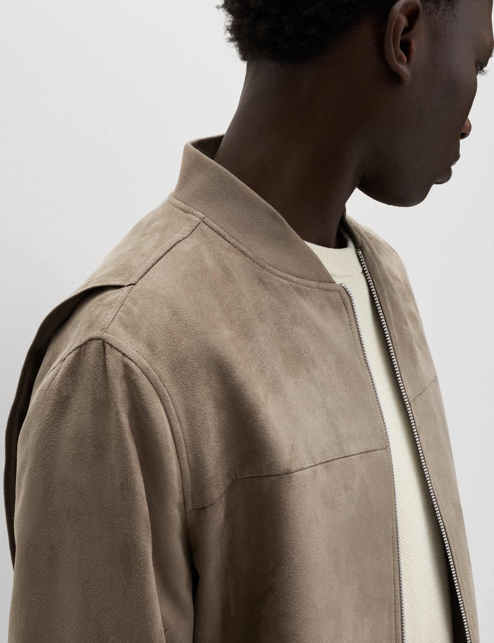 Faux Suede Bomber - image 5