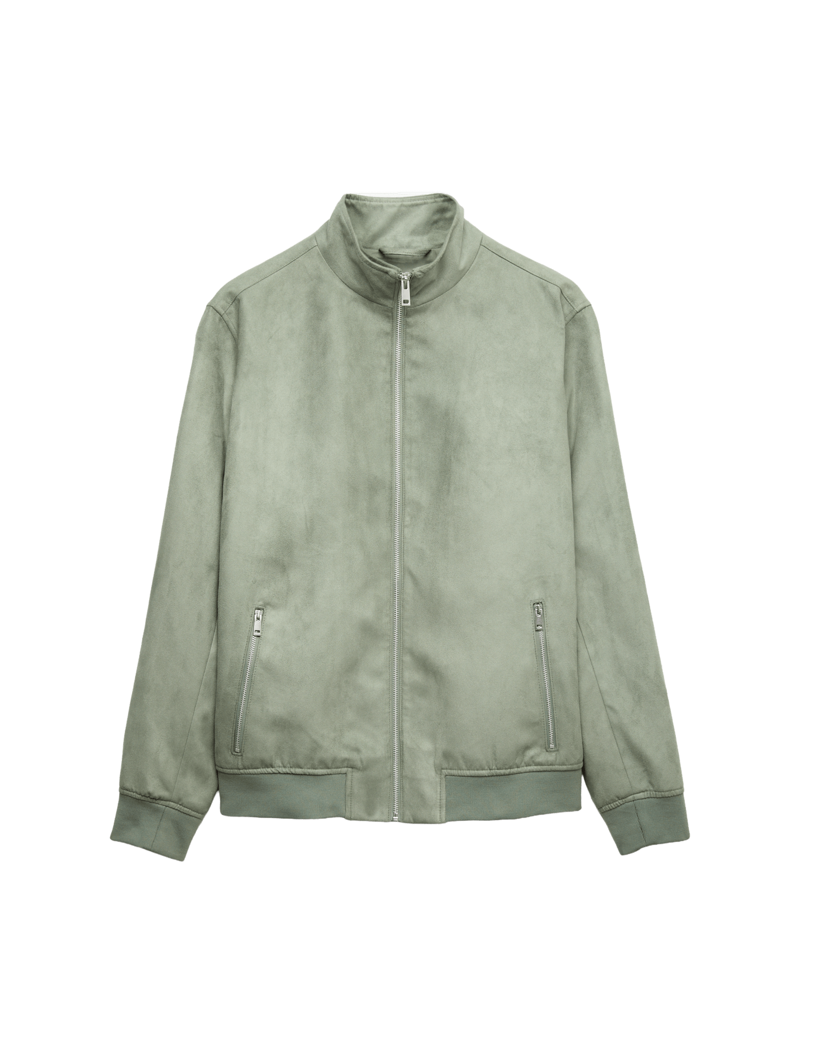 Faux Suede Funnel Neck Jacket - image 3