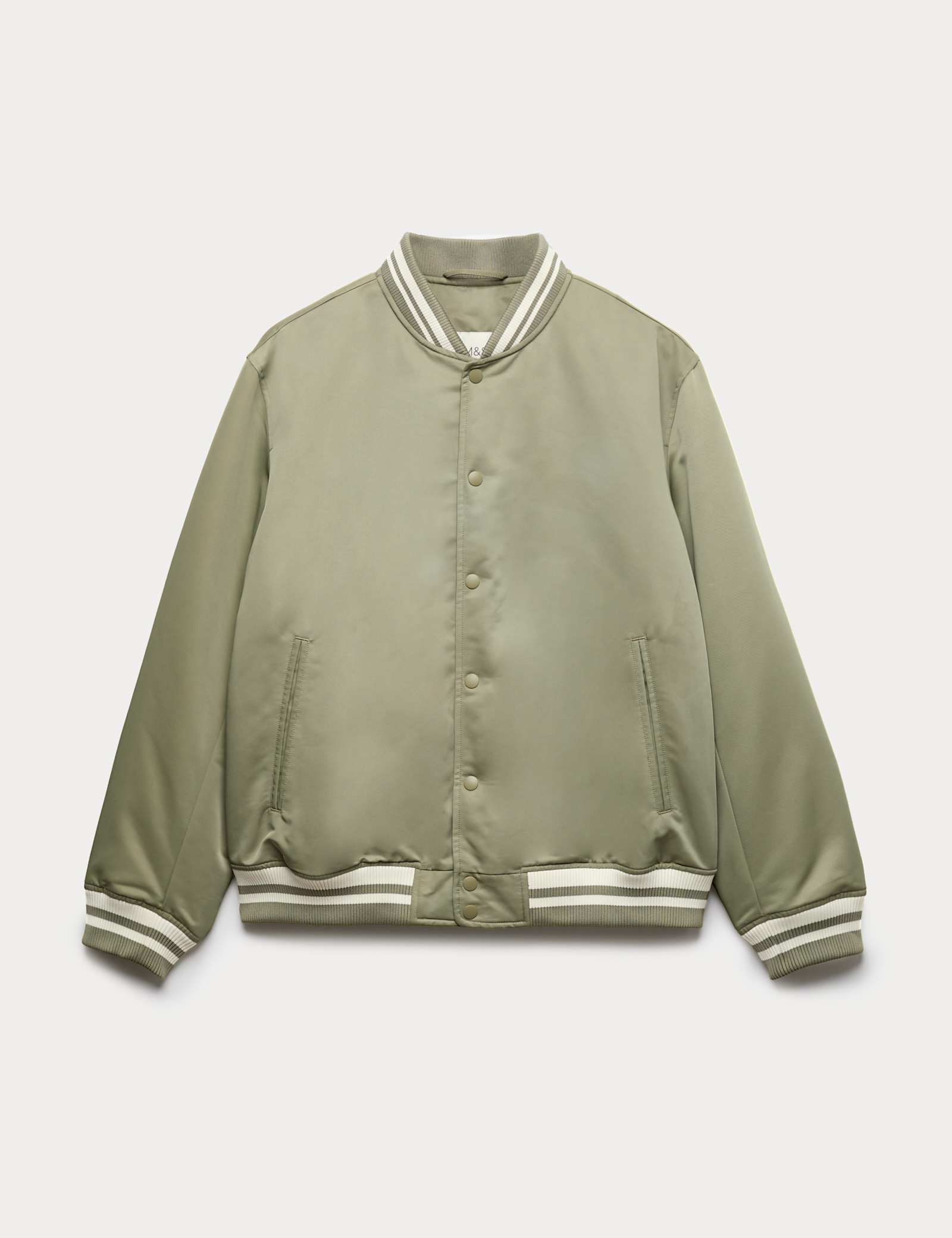 Satin Effect Lightweight Bomber Jacket - image 1