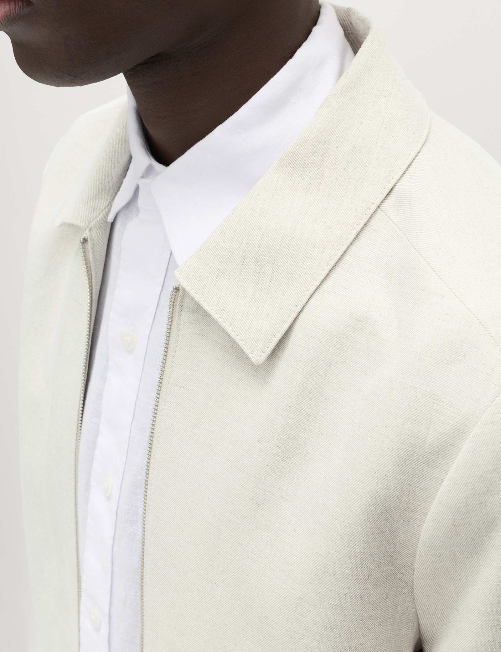 Lightweight Linen Blend Harrington Jacket - image 4