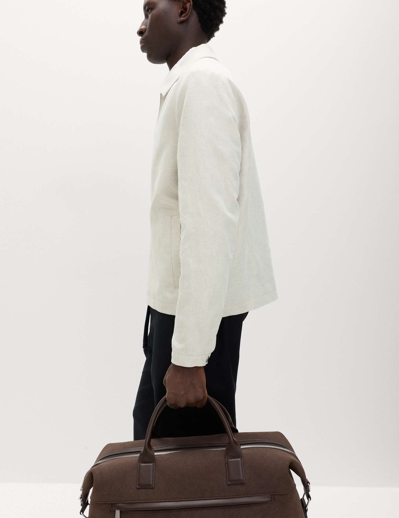 Lightweight Linen Blend Harrington Jacket - image 5