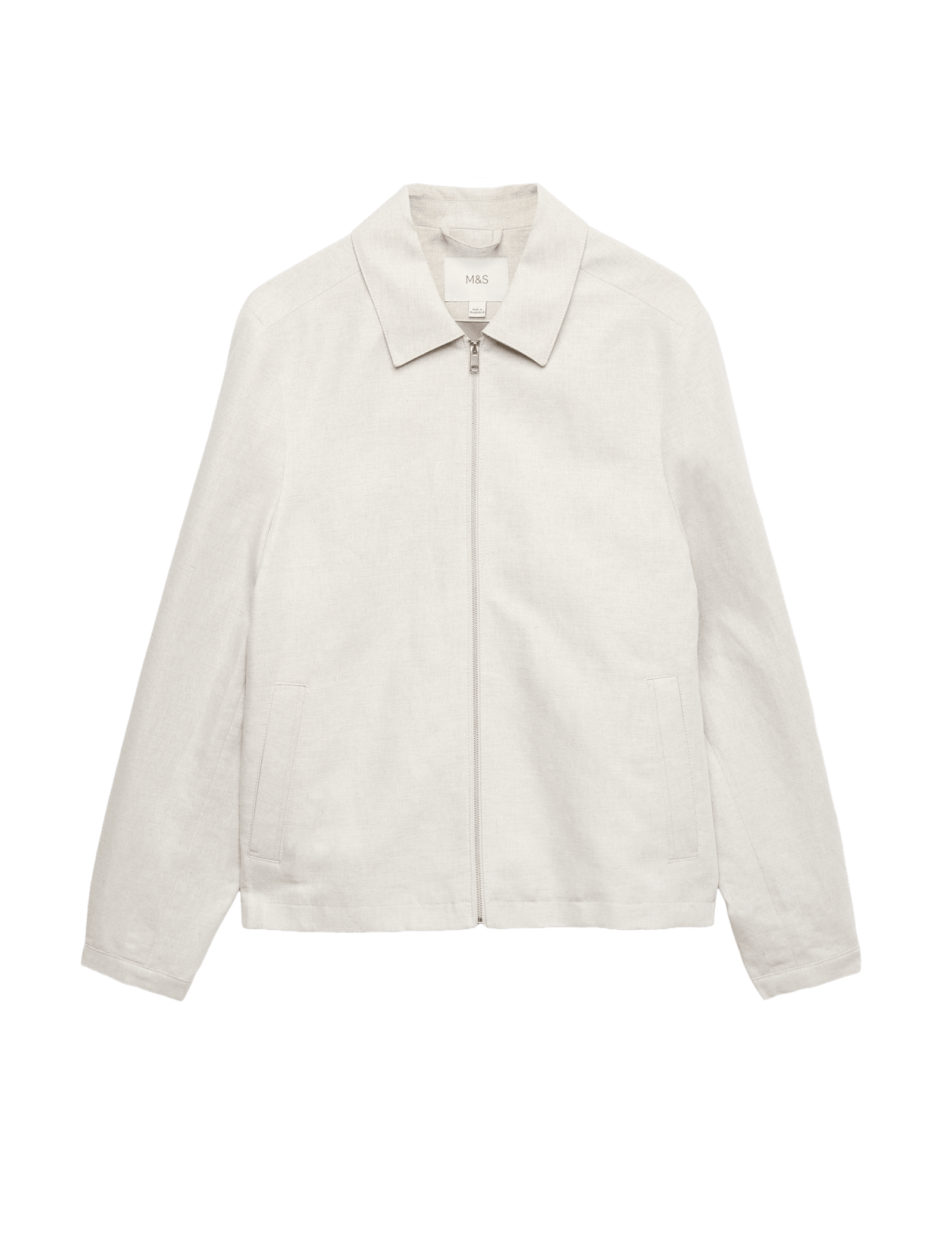 Lightweight Linen Blend Harrington Jacket - image 3