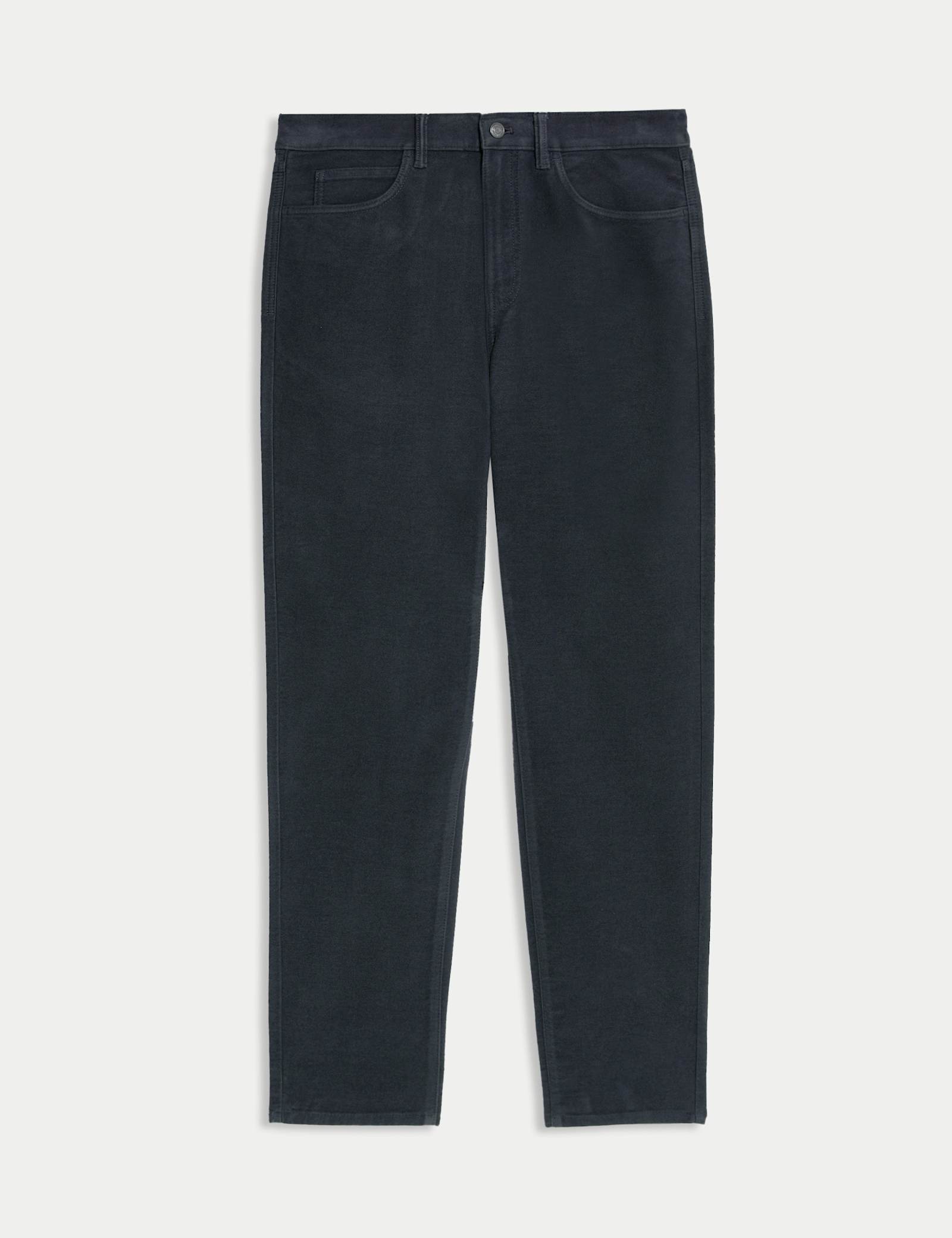 Straight Fit Italian Moleskin 5 Pocket Trousers - image 3