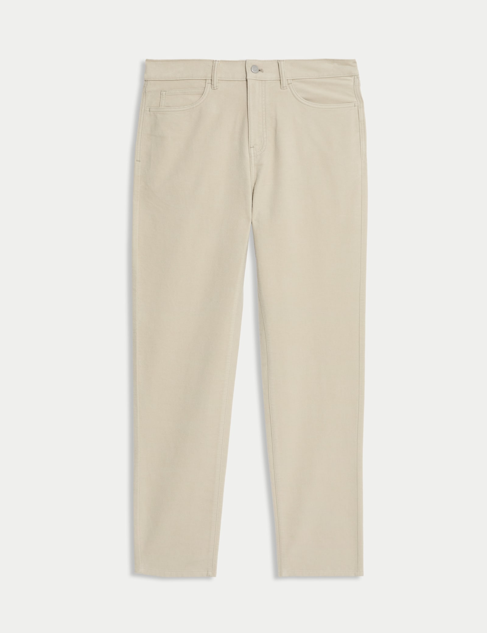 Straight Fit Italian Moleskin 5 Pocket Trousers - image 2