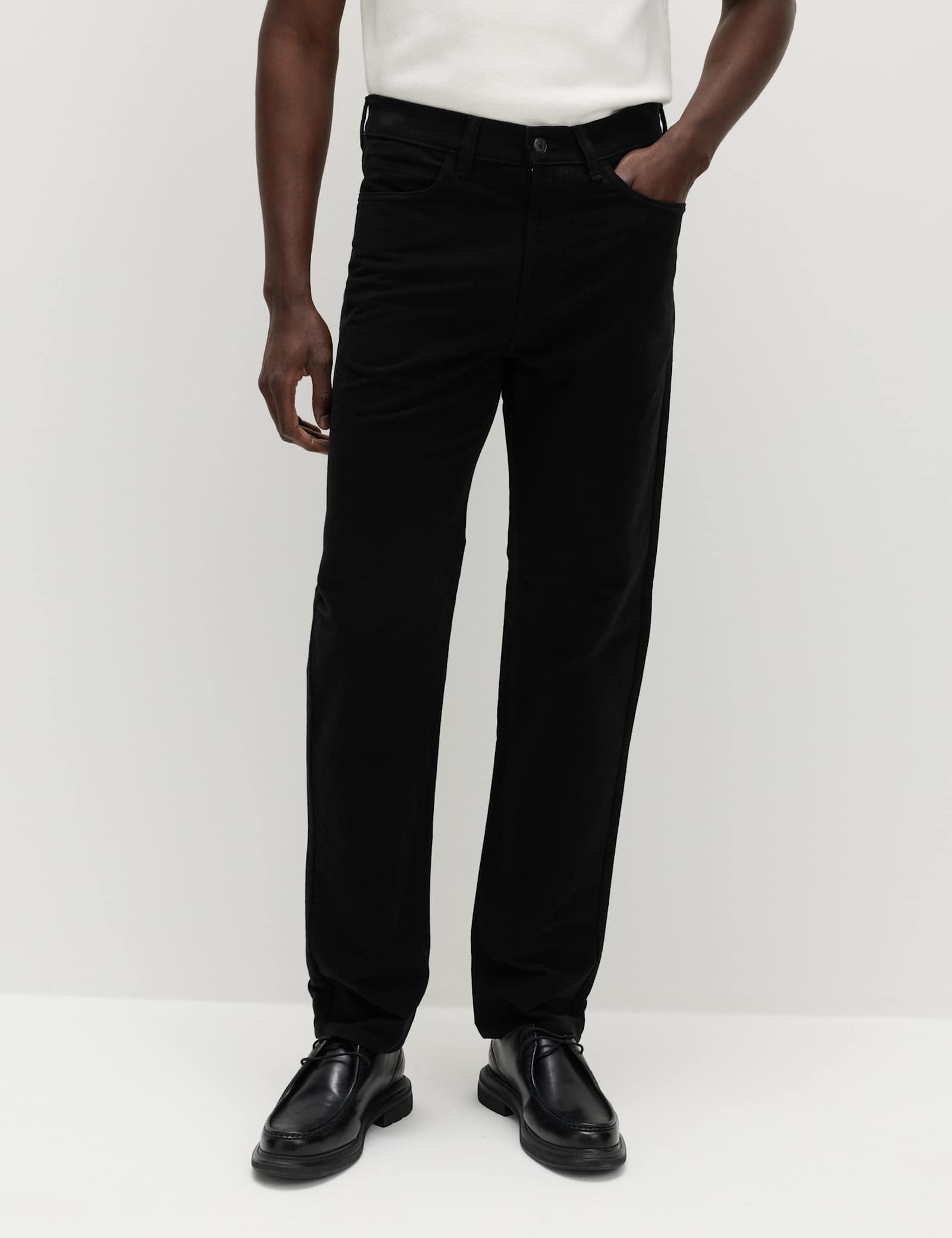Straight Fit Italian Moleskin 5 Pocket Trousers - image 4