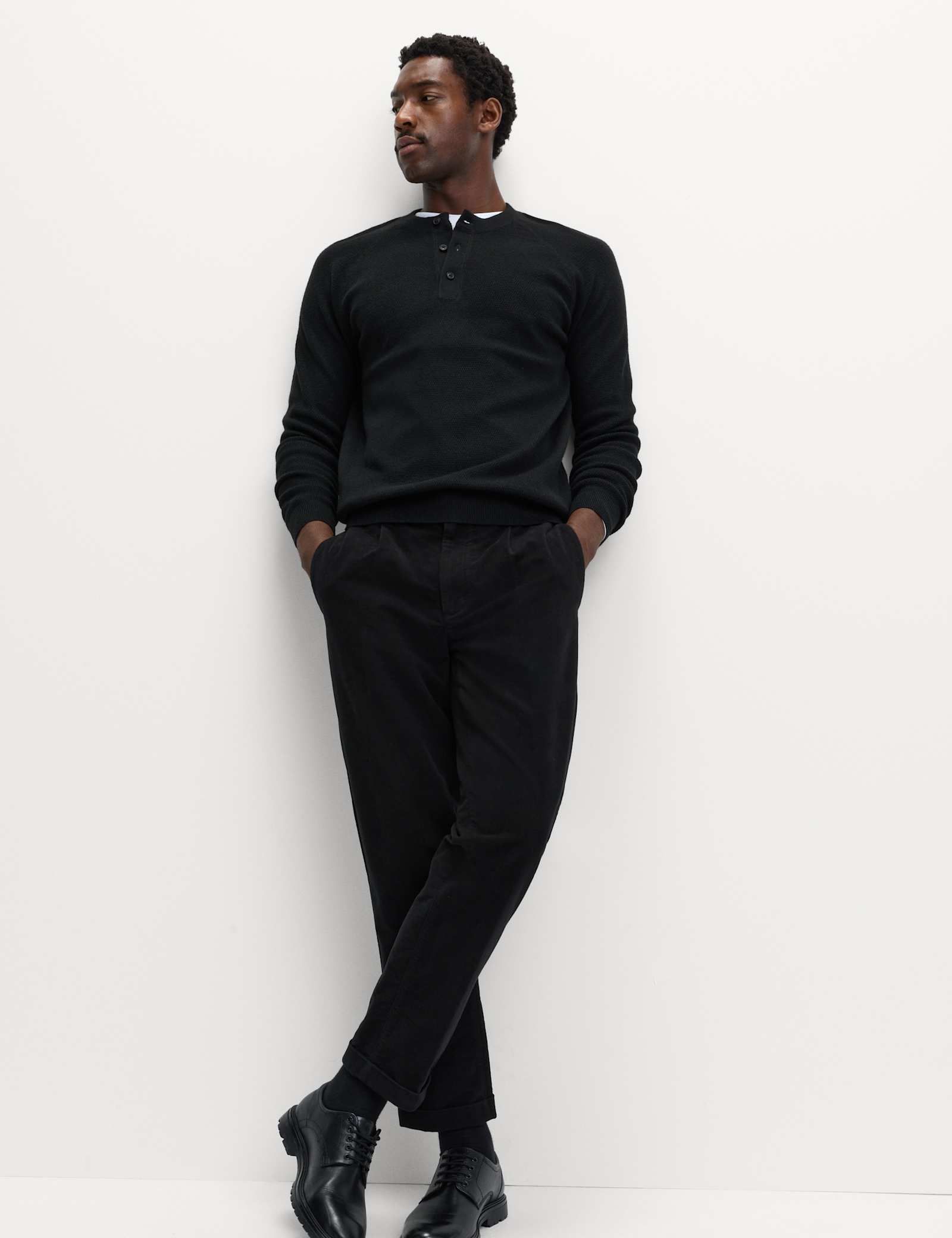 Straight Fit Italian Moleskin Chino Trousers - image 5