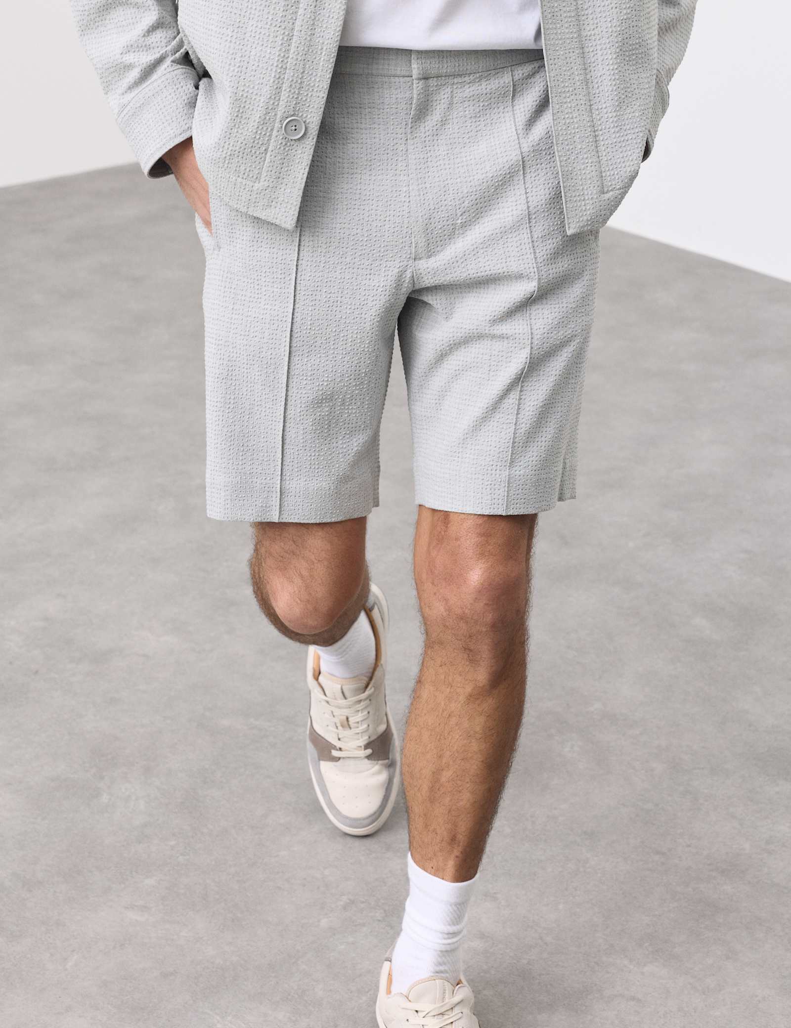 Smart Seersucker Stretch Shorts - image 4