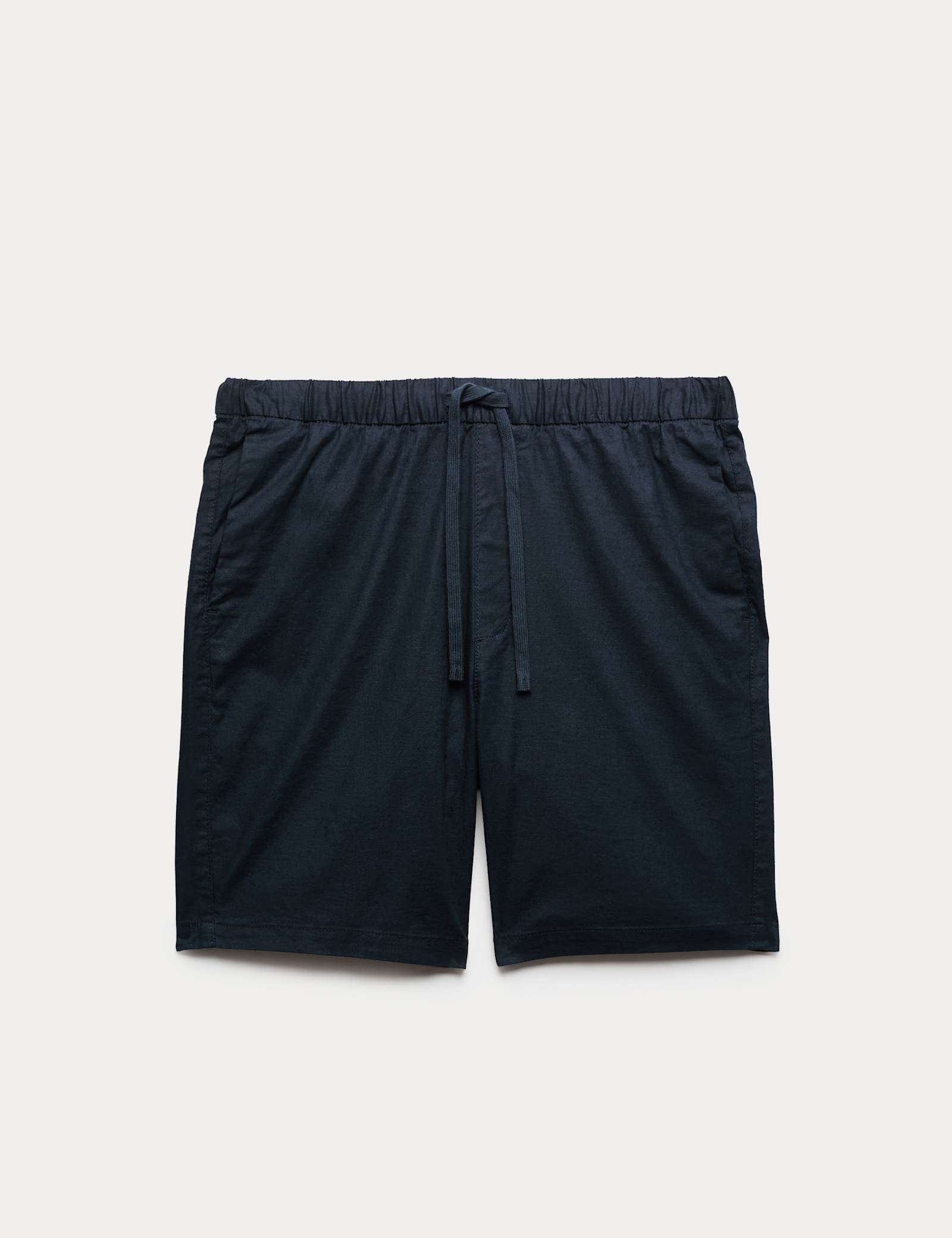 Cotton Linen Blend Stretch Shorts - image 4