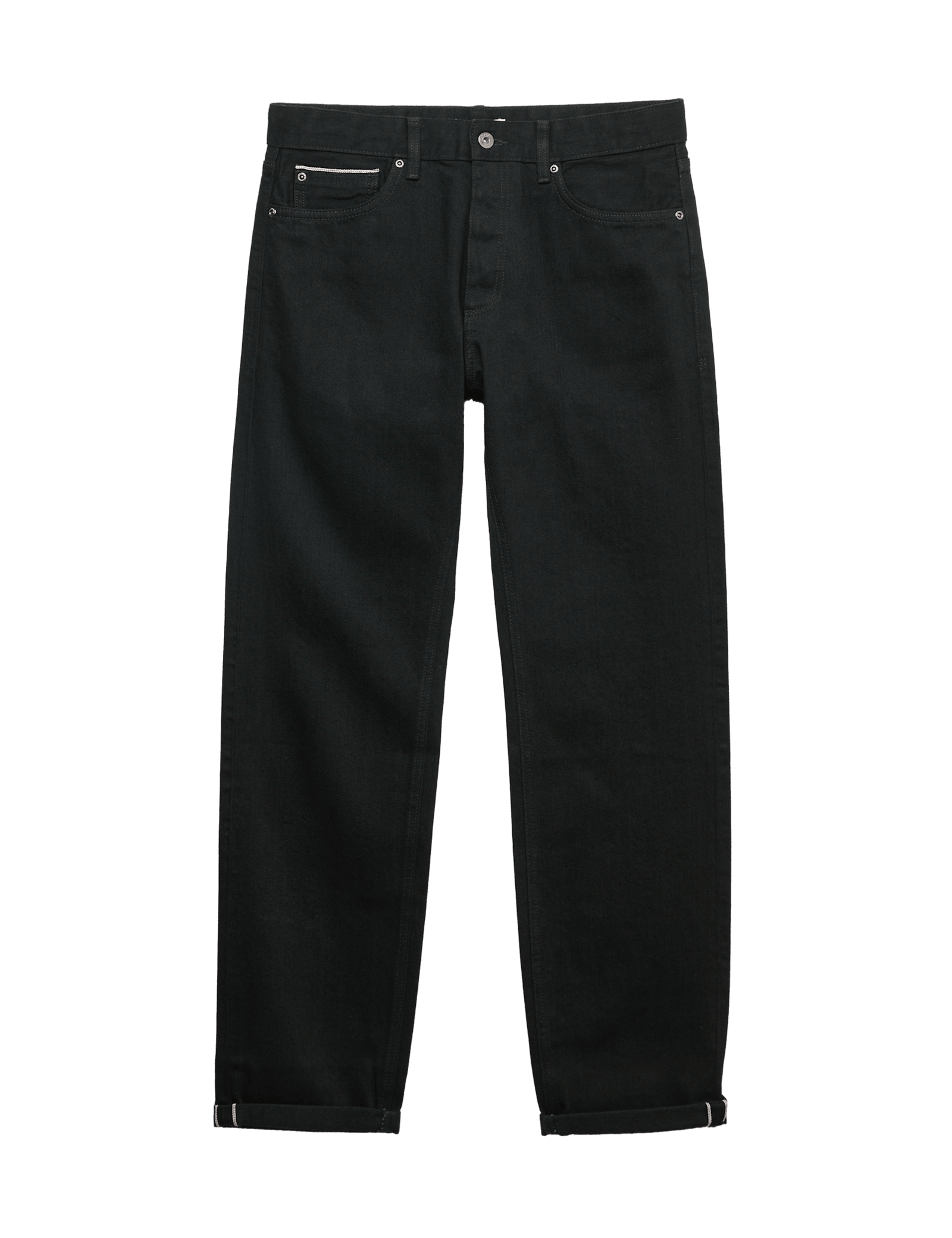 Straight Fit Pure Cotton Selvedge Jeans - image 5
