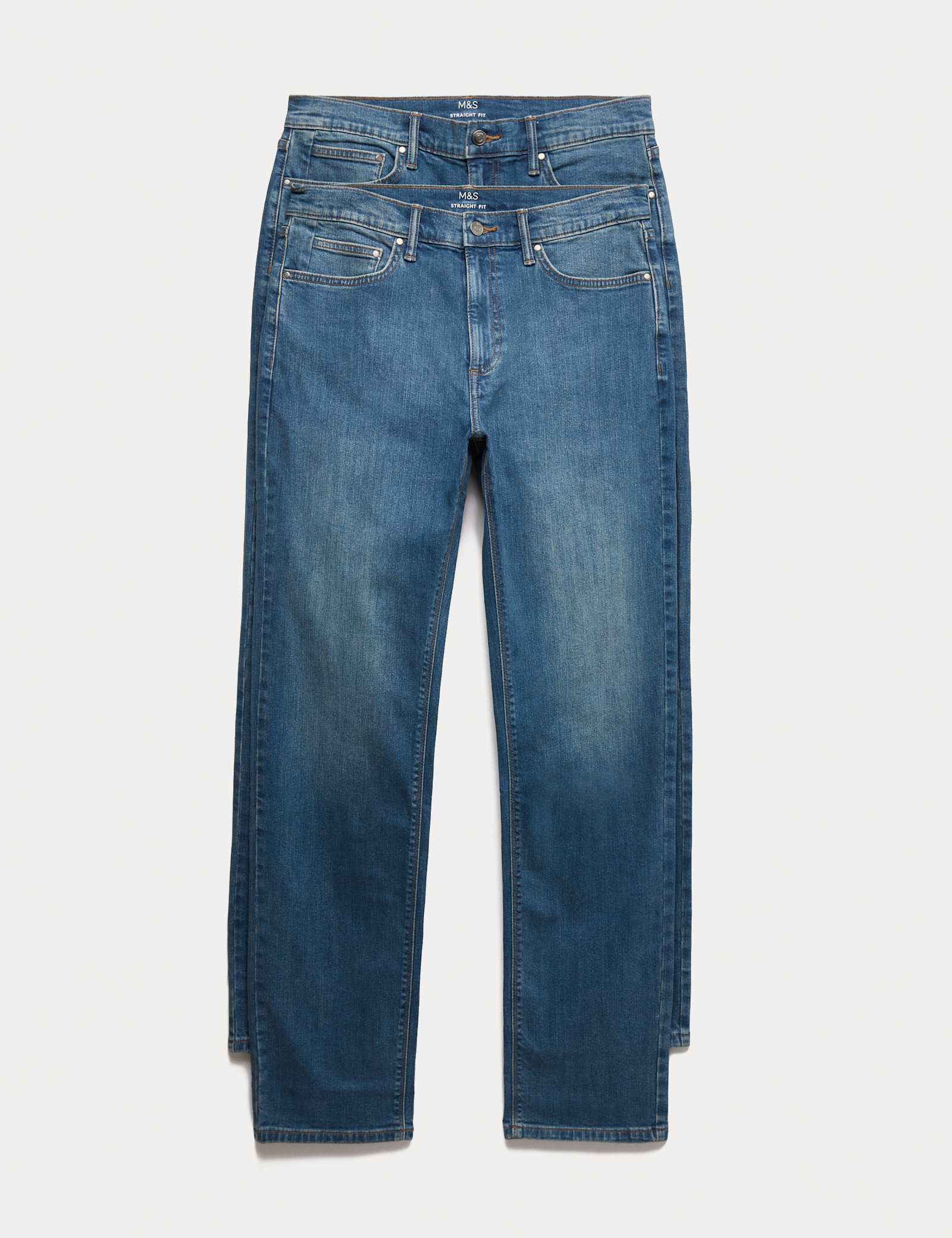 2 Pack Straight Fit Stretch Jeans - image 2