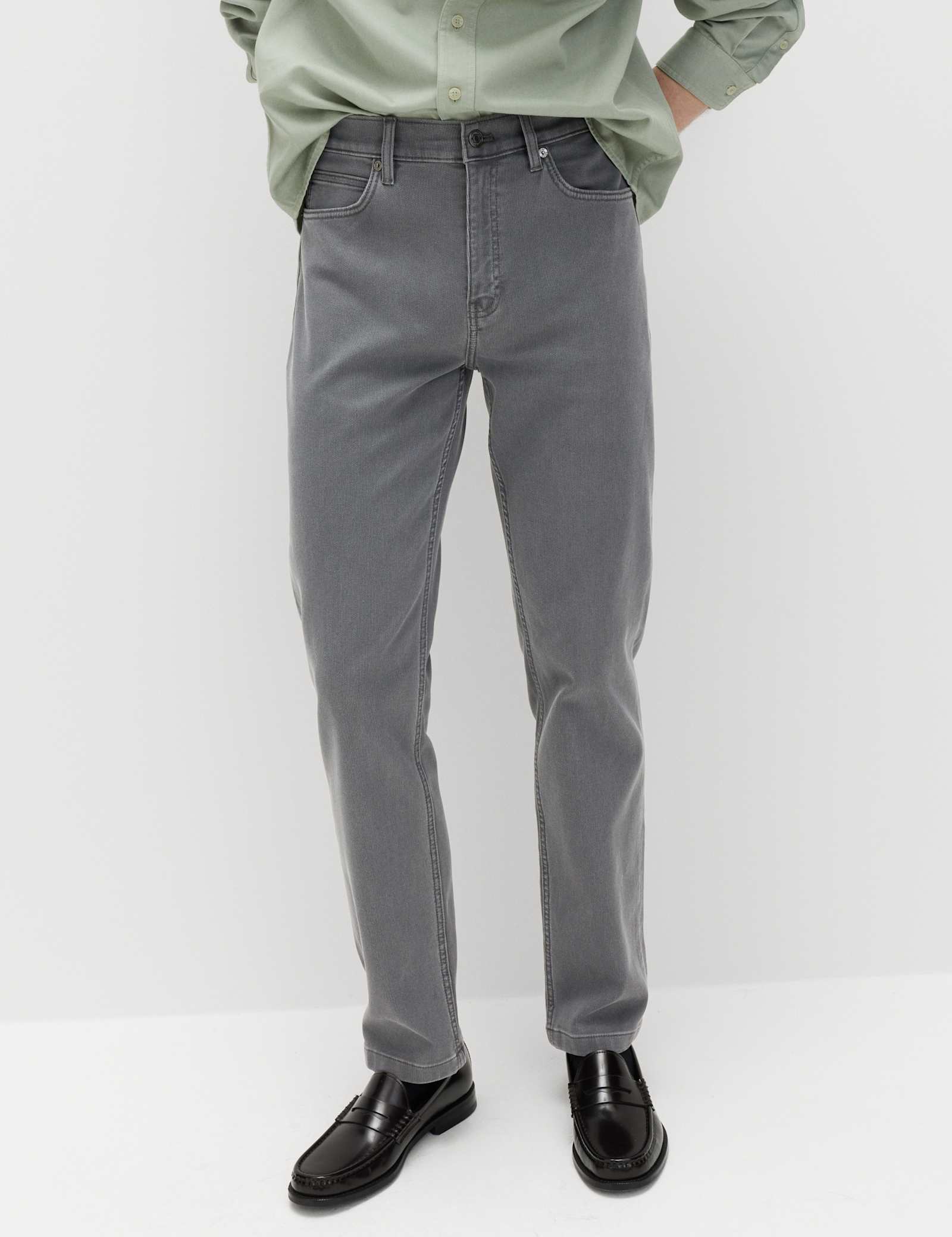 Straight Fit Textured 5 Pocket Jeans - image 3