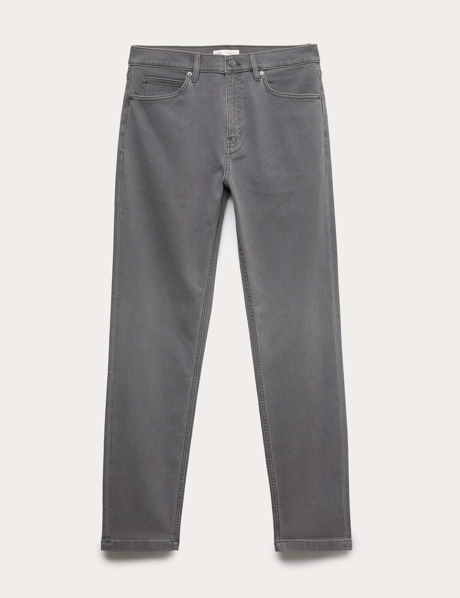 Straight Fit Textured 5 Pocket Jeans - image 1