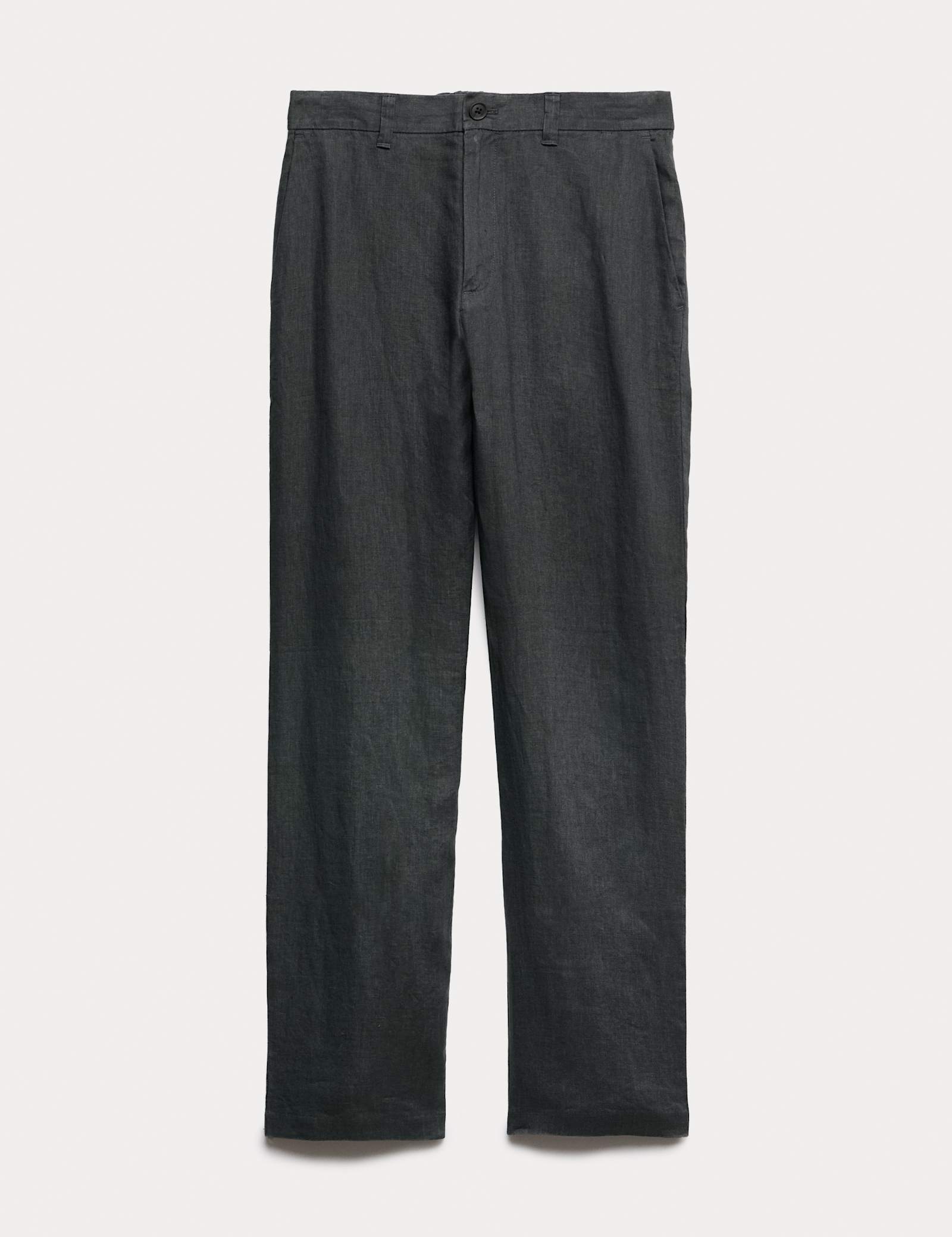 Pure Linen Half- Elasticated Waist Trousers - image 1