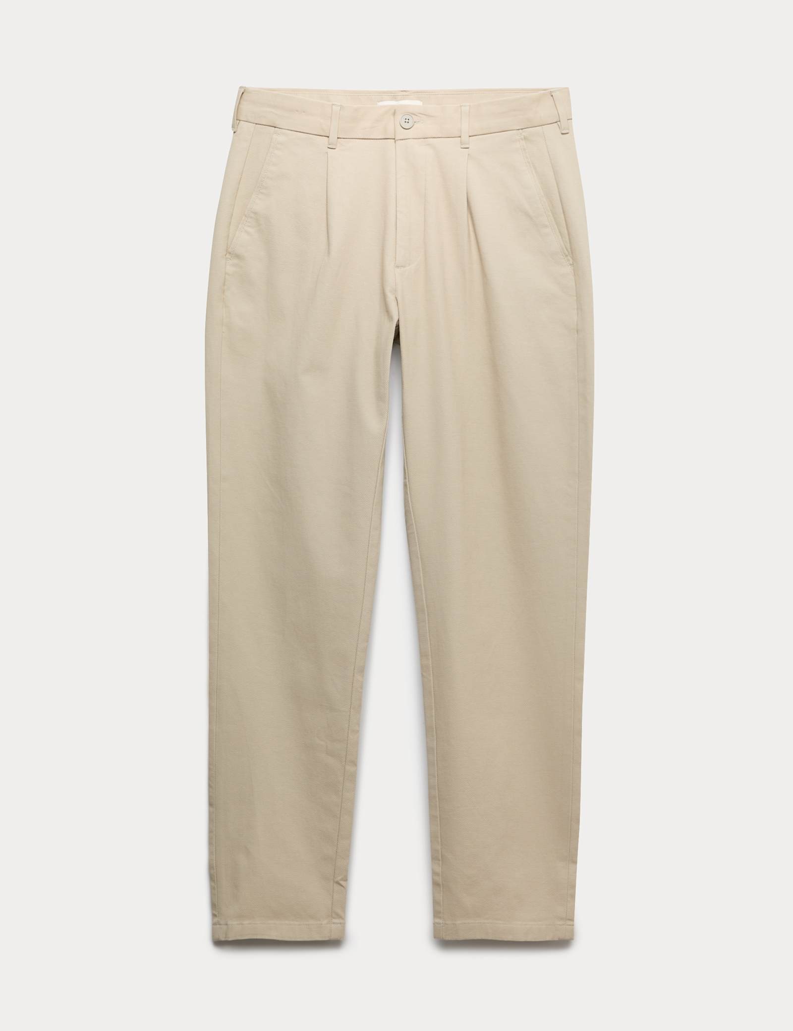Tapered Fit Textured Dobby Pleat Front Chinos - image 2