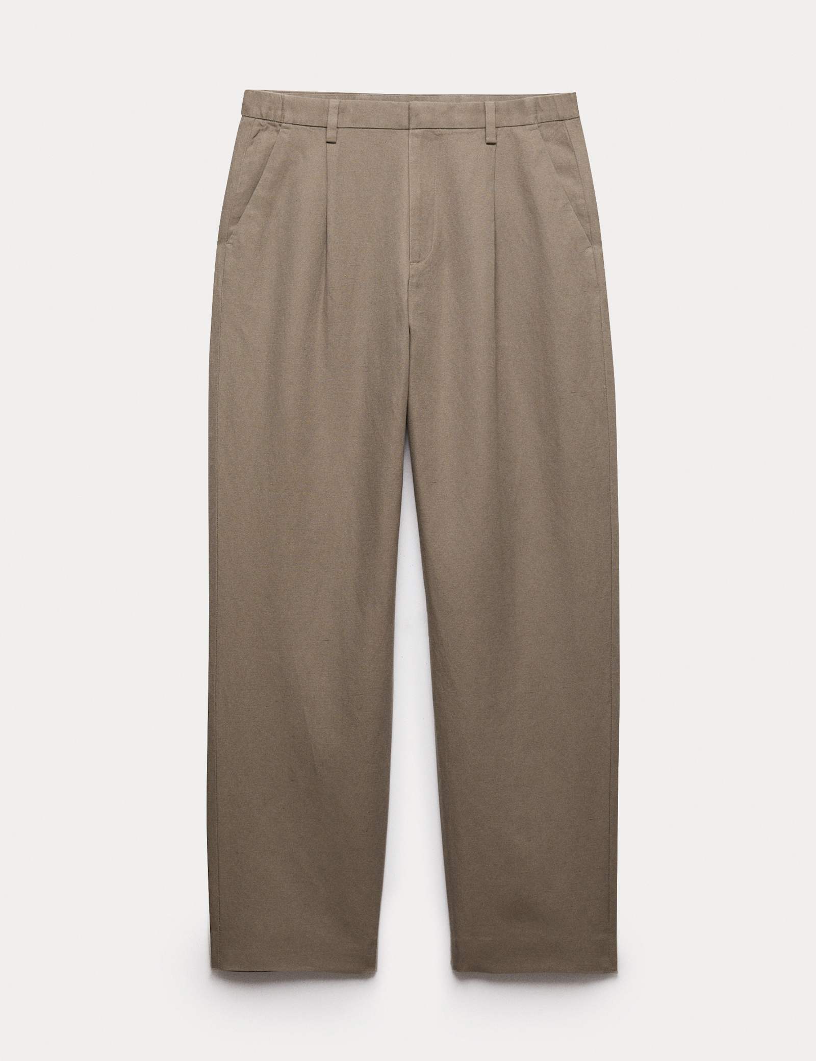Relaxed Fit Cotton Linen Blend Trousers - image 2