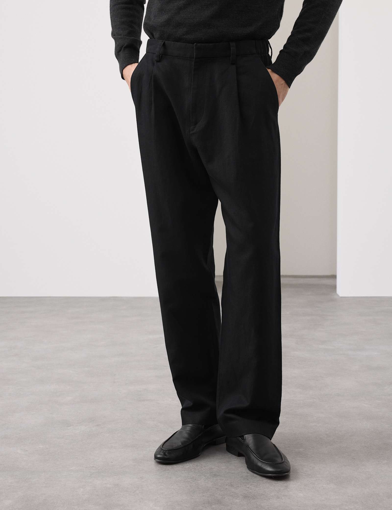Relaxed Fit Cotton Linen Blend Trousers - image 3