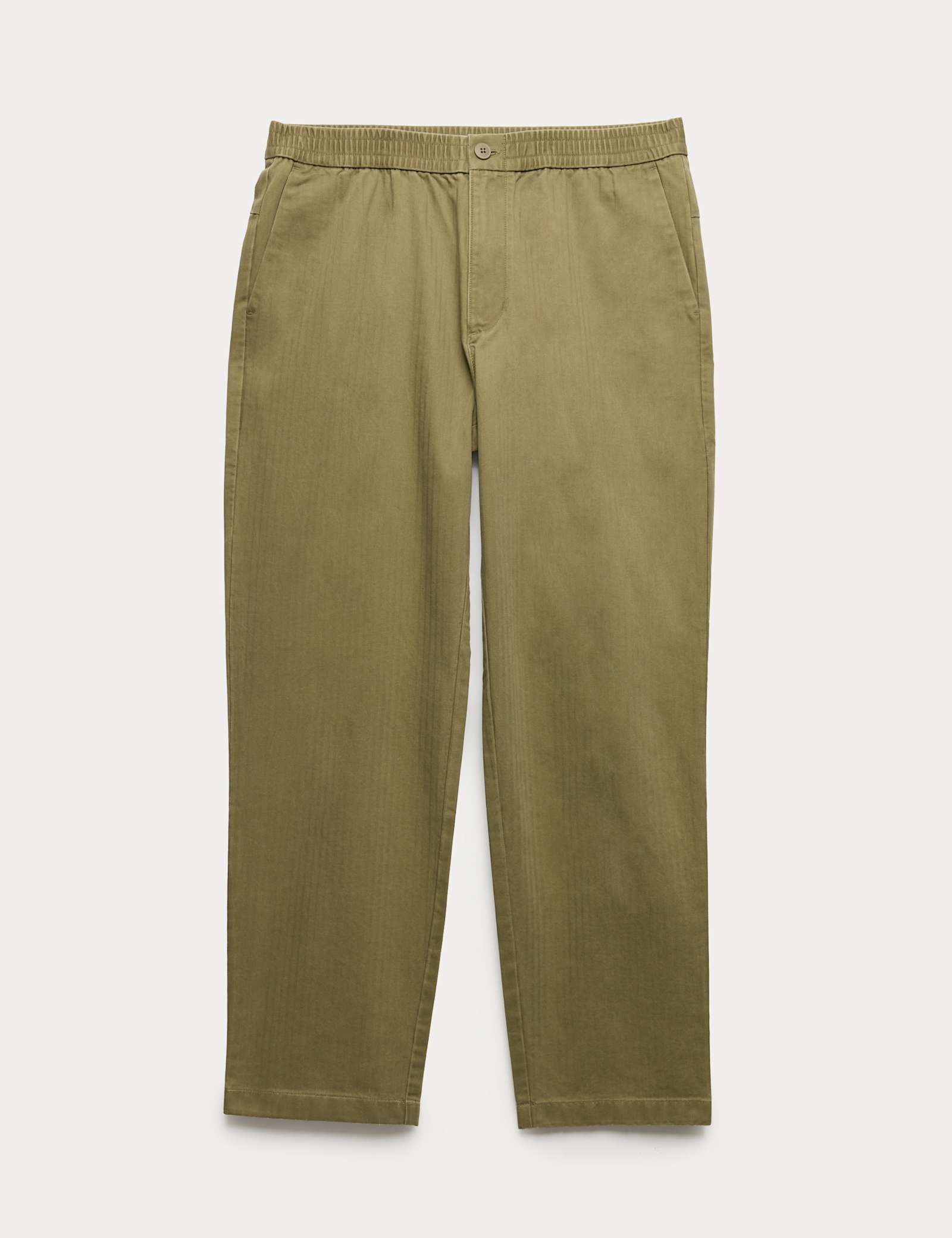 Pure Cotton Herringbone Trousers - image 1