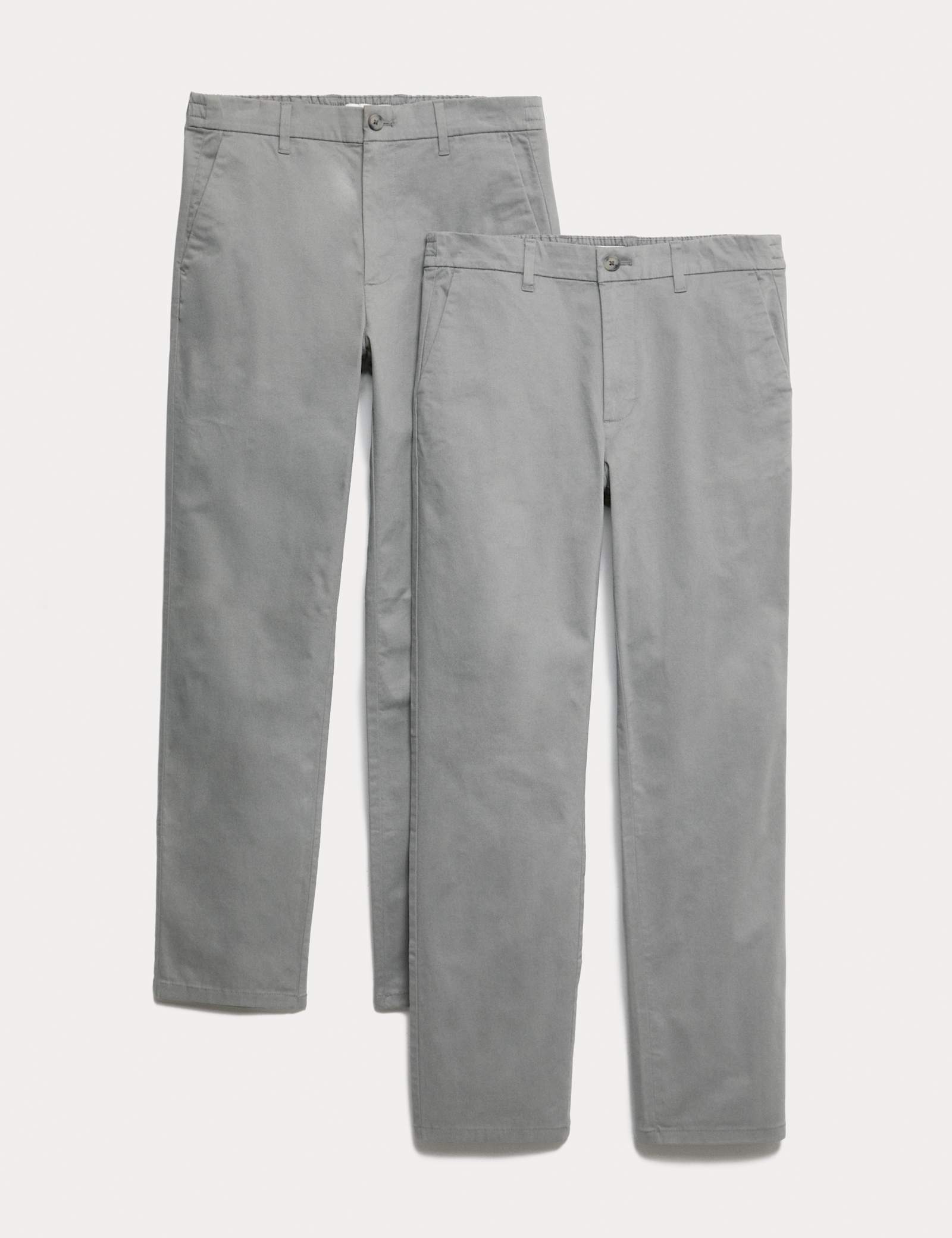 2 Pack Elasticated Waist Stretch Chinos - image 3