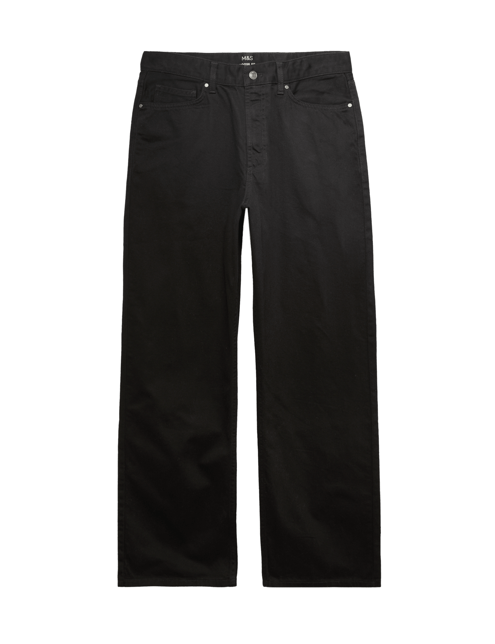 Loose Fit Pure Cotton Rigid Jeans - image 5