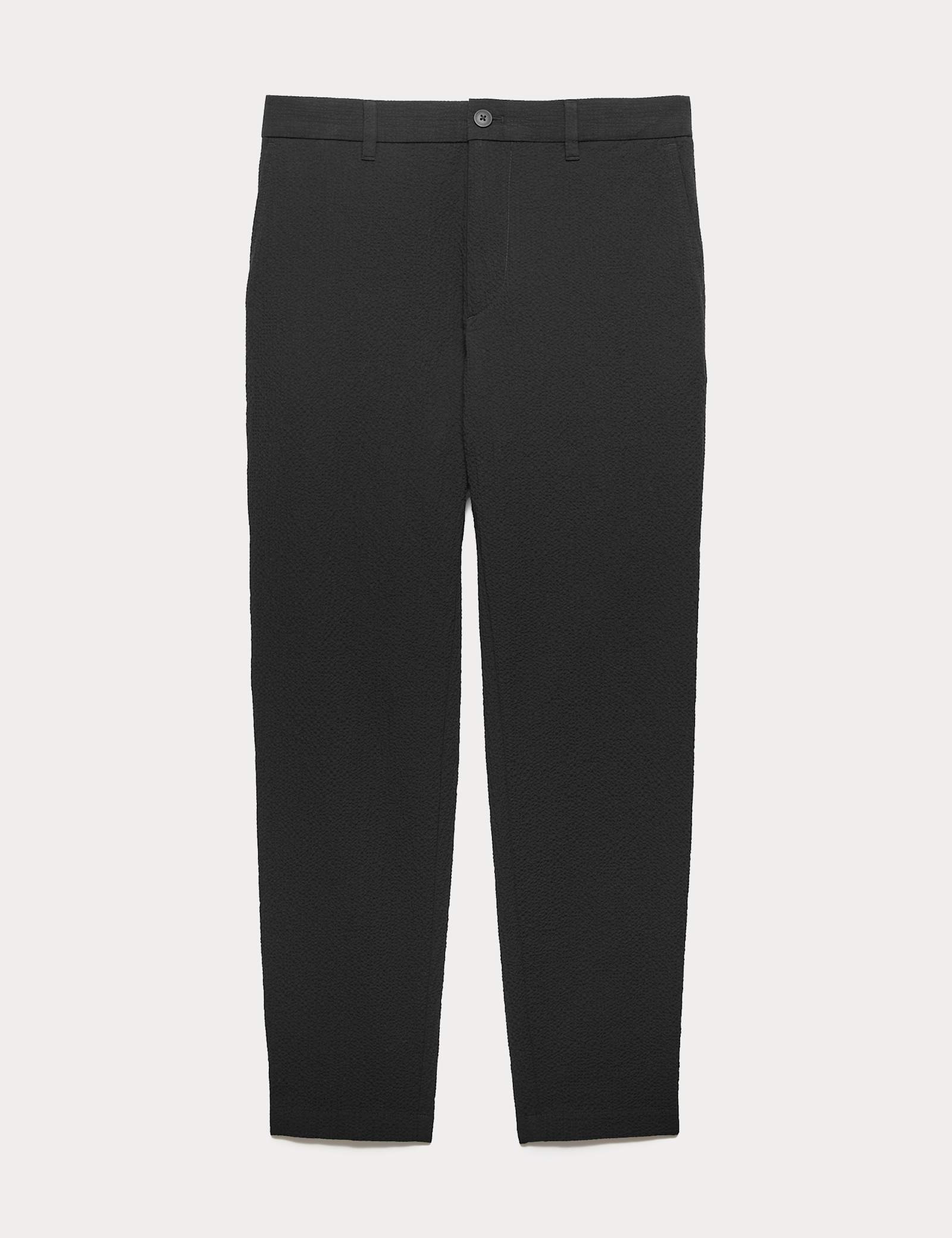 Tapered Fit Cotton Rich Seersucker Trousers - image 1