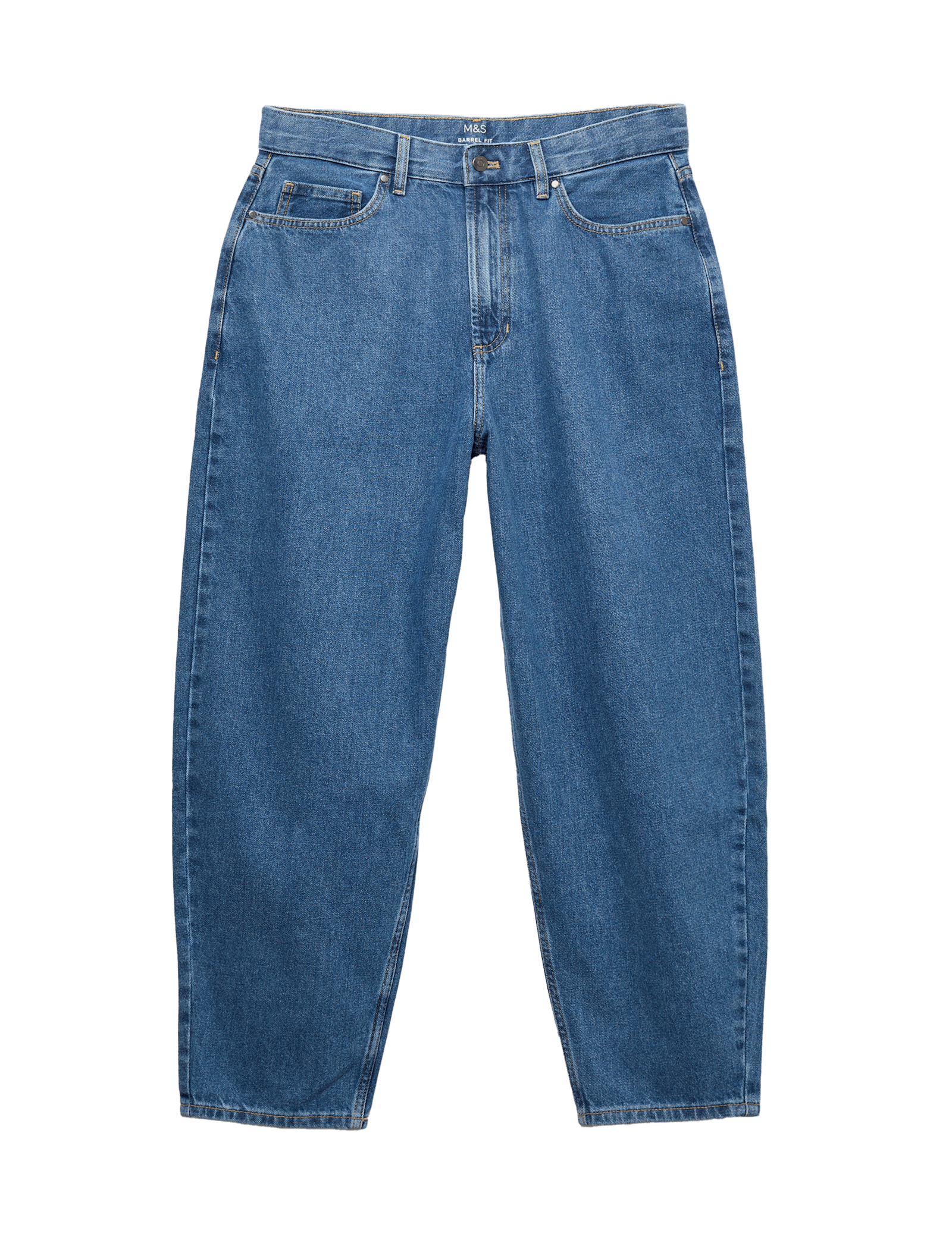 Barrel Fit Pure Cotton Rigid Jeans - image 5