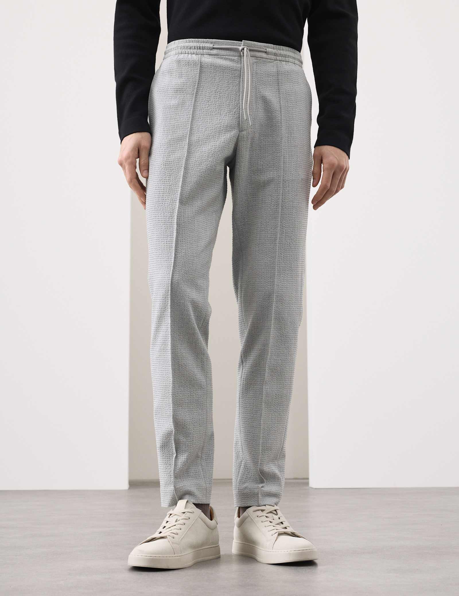 Tapered Fit Seersucker Joggers - image 4