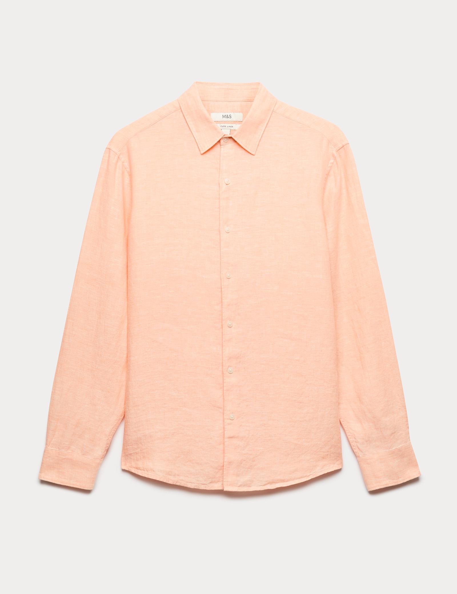Regular Fit Pure Linen Shirt - image 5