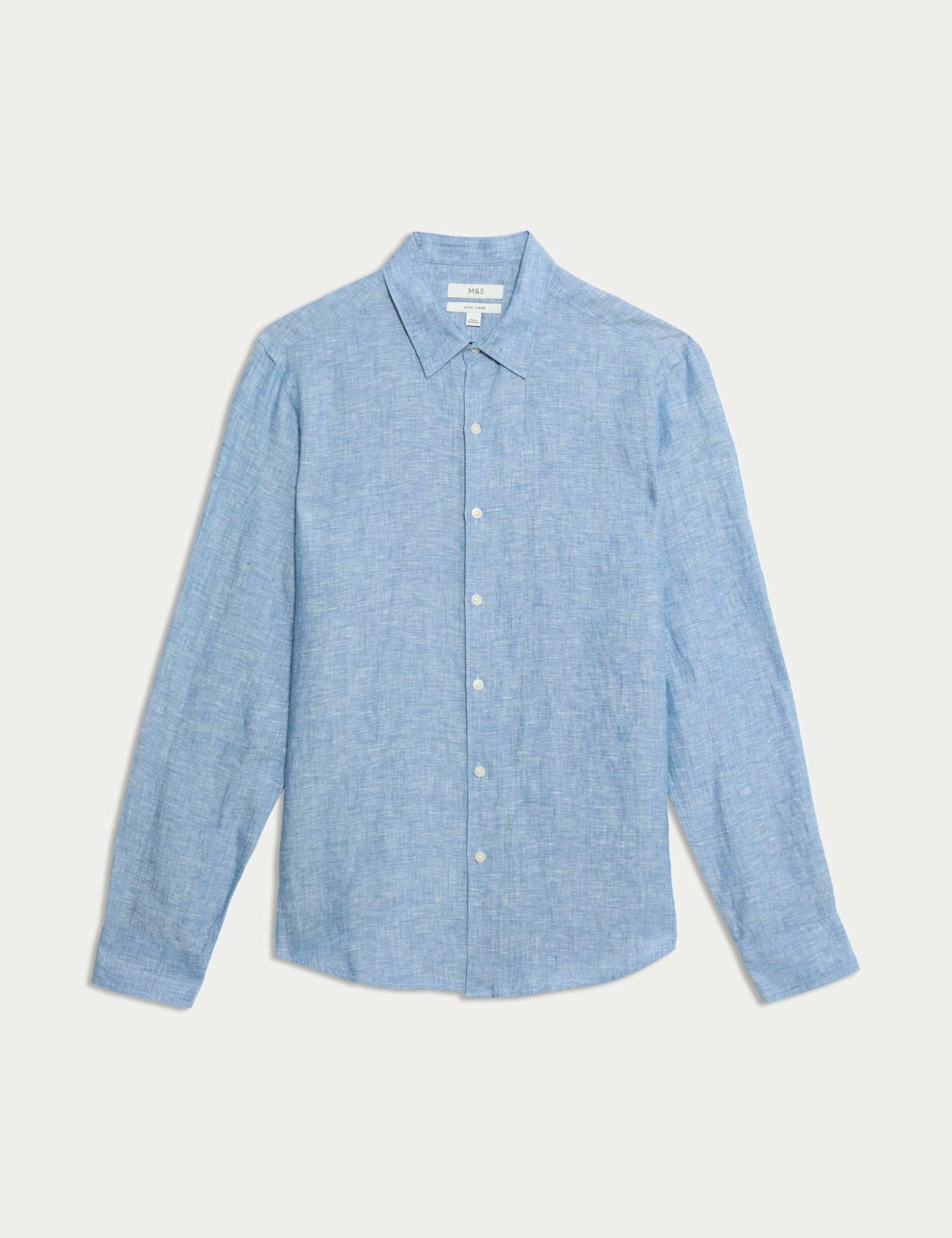 Slim Fit Pure Linen Shirt - image 5