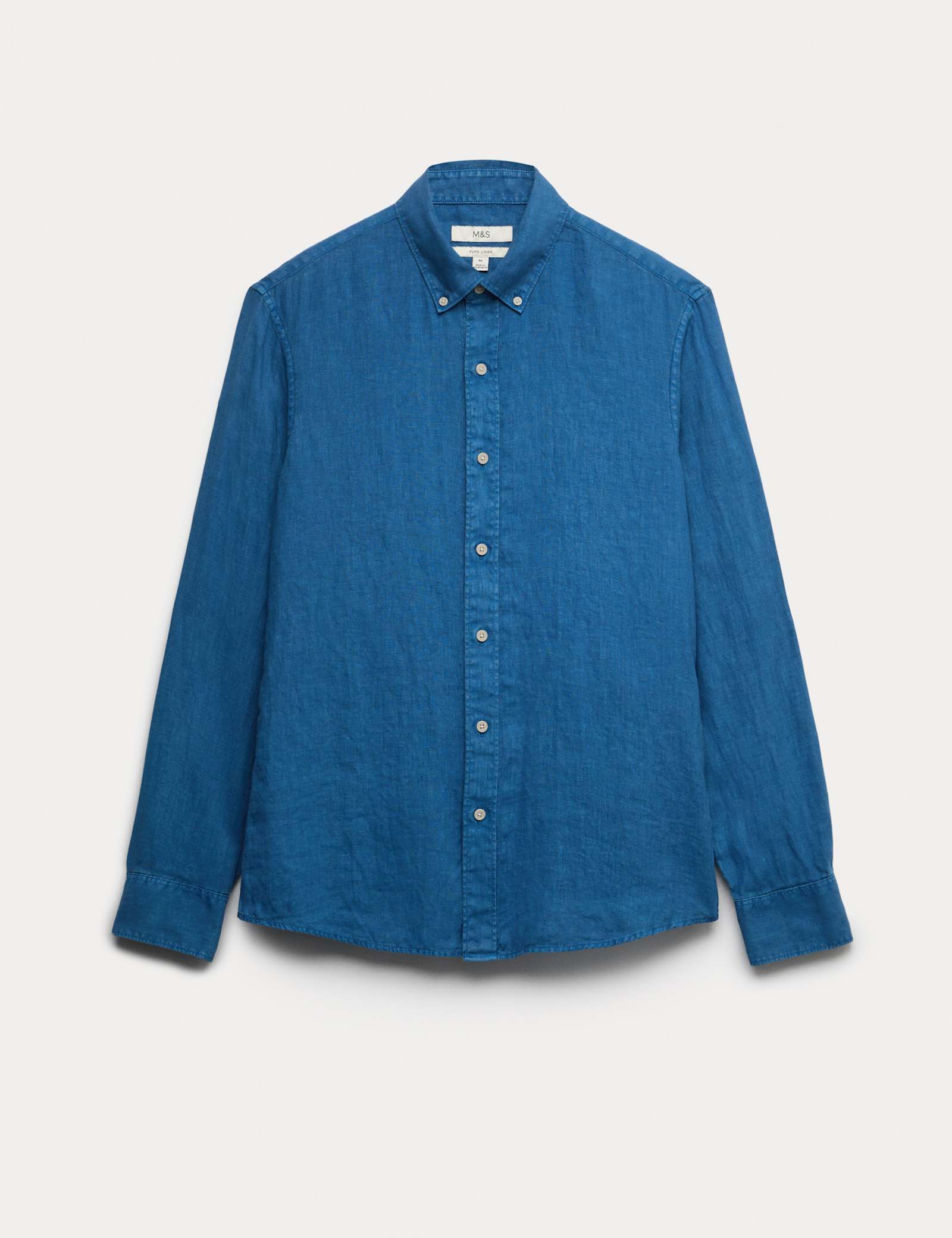 Slim Fit Garment Dye Pure Linen Shirt - image 1