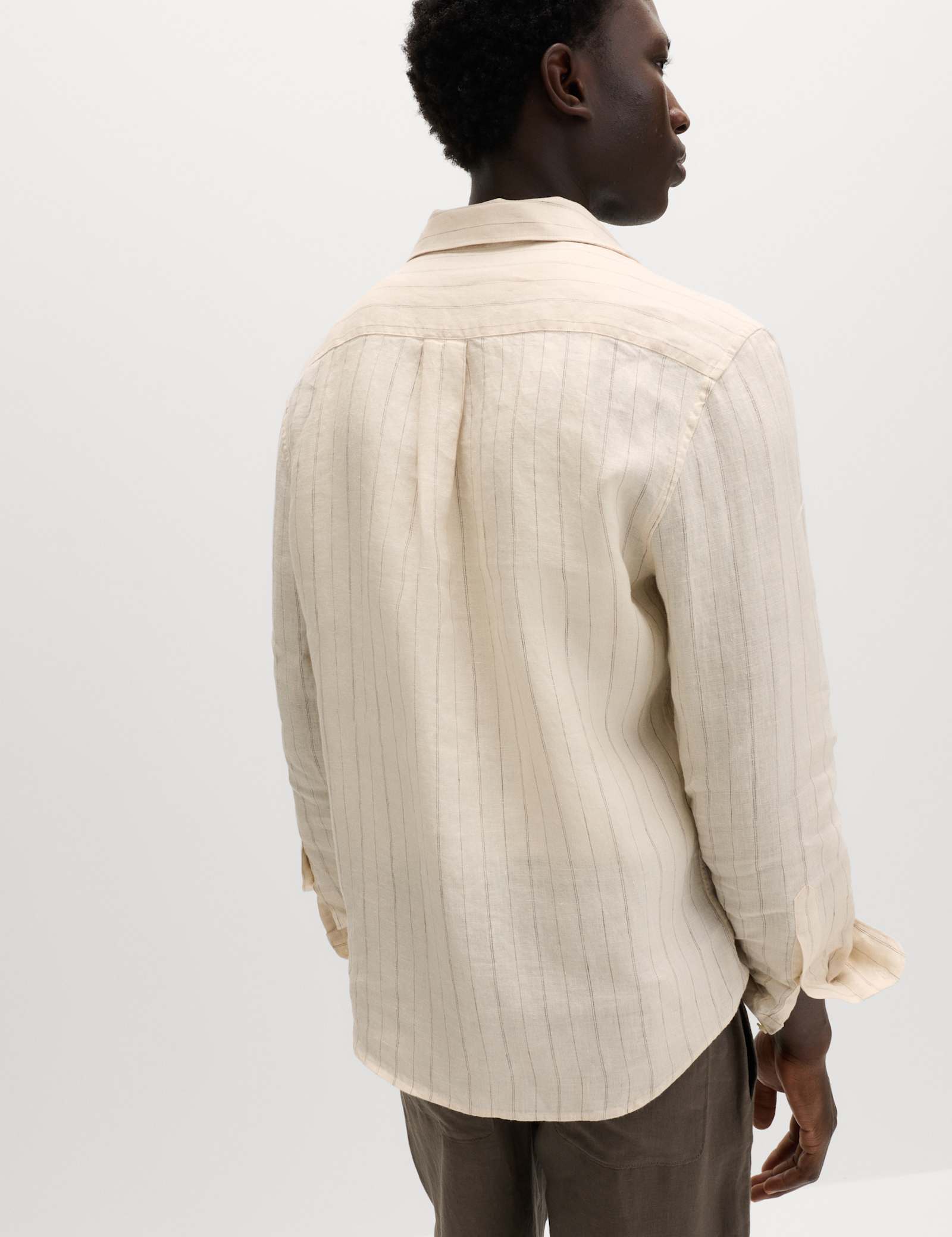 Regular Fit Pure Linen Striped Shirt - image 5