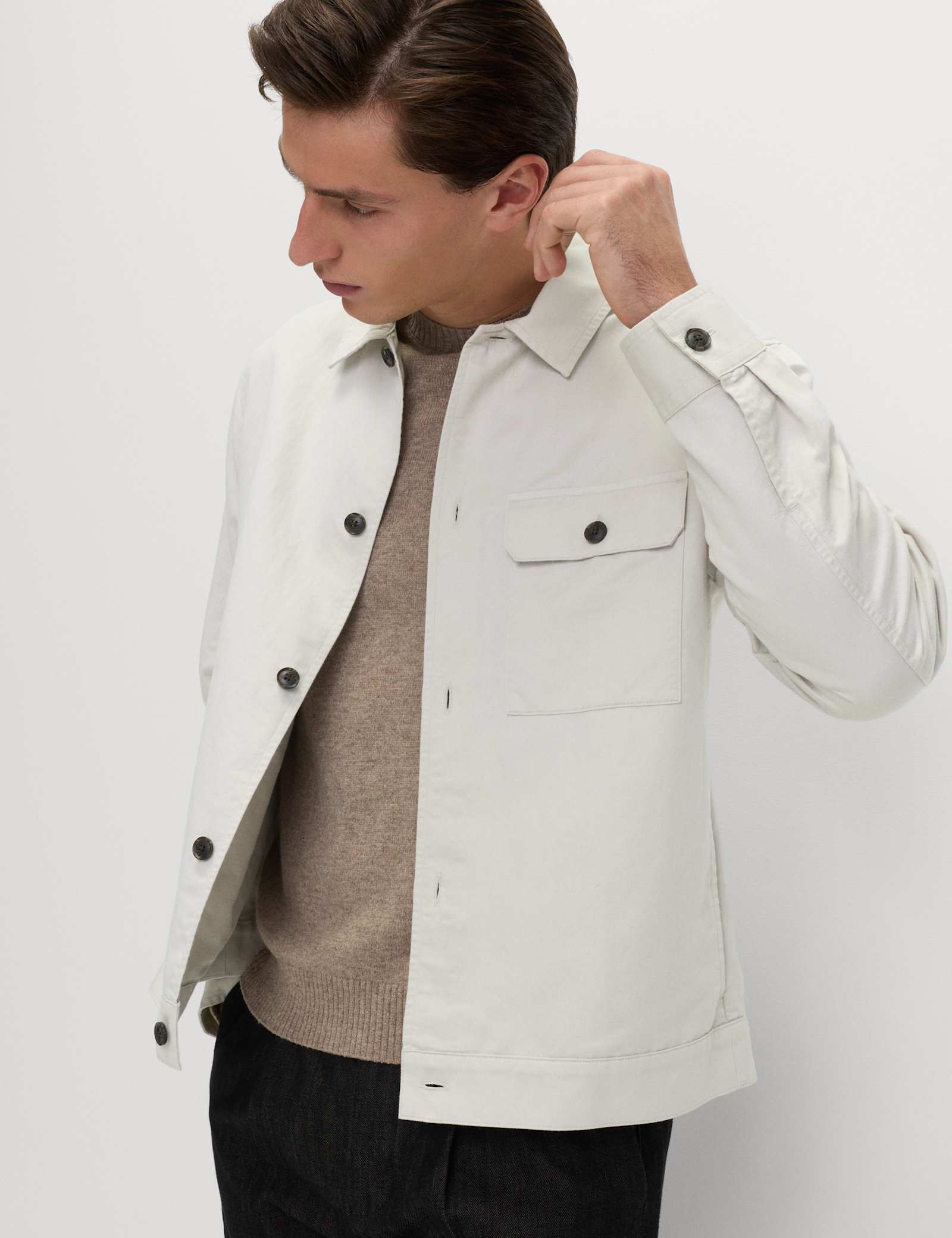 Cotton Linen Blend Overshirt - image 4