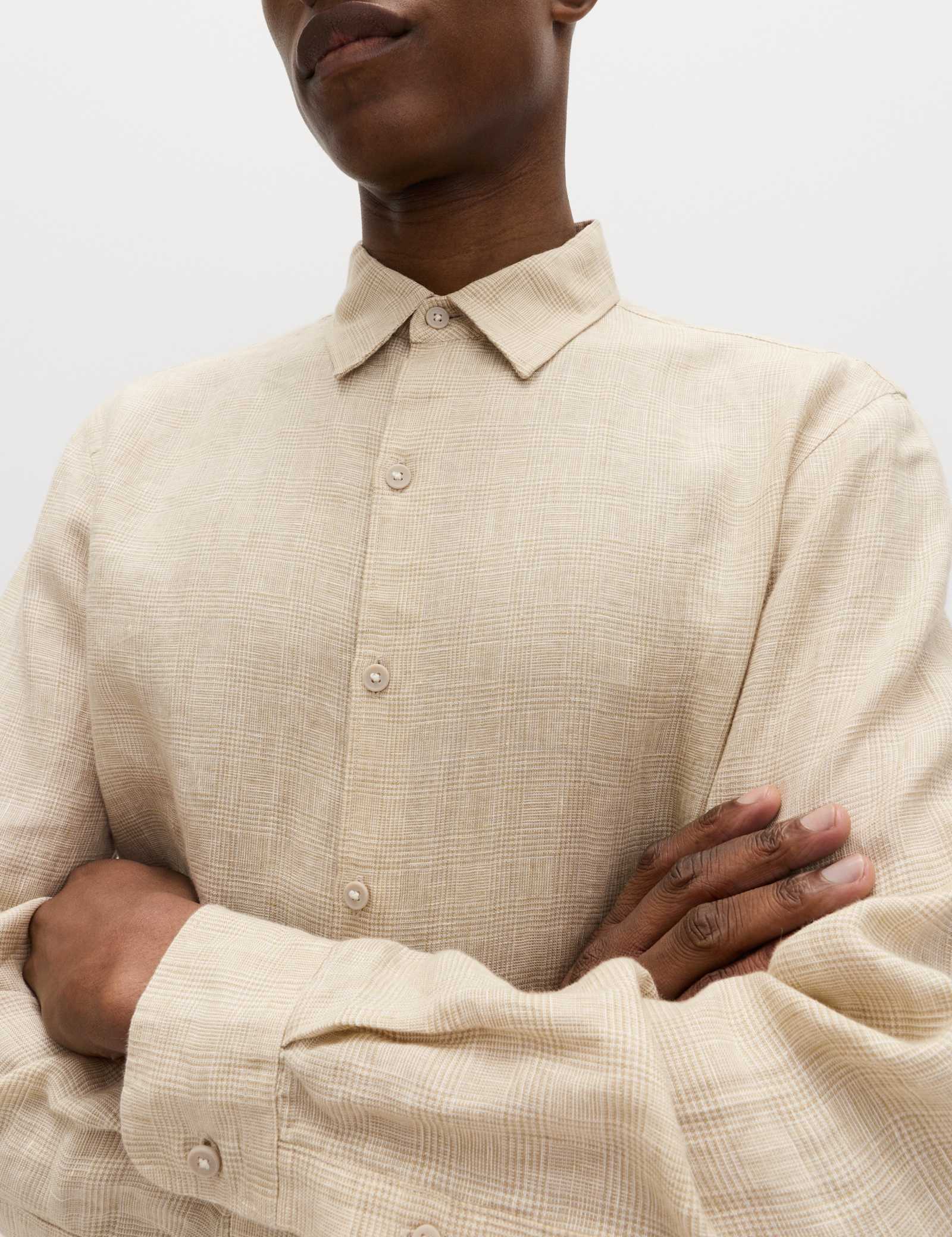 Pure Linen Check Shirt - image 4