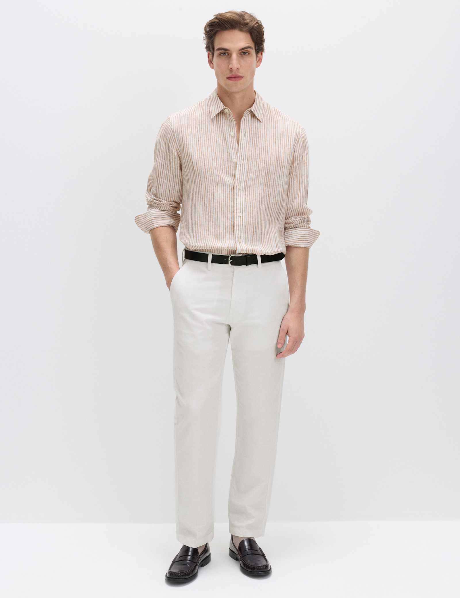 Pure Linen Striped Shirt - image 4