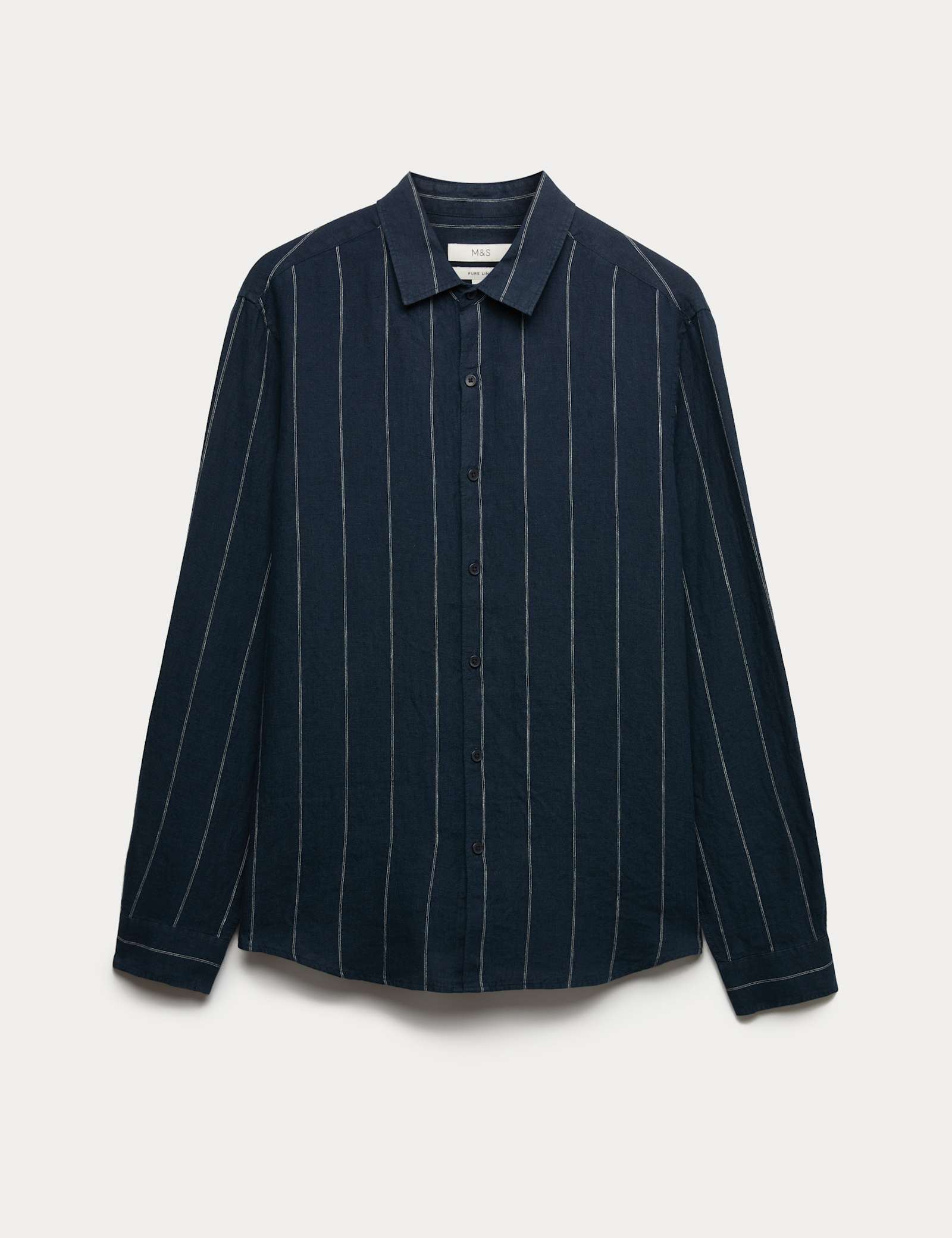 Regular Fit Pure Linen Striped Shirt - image 1
