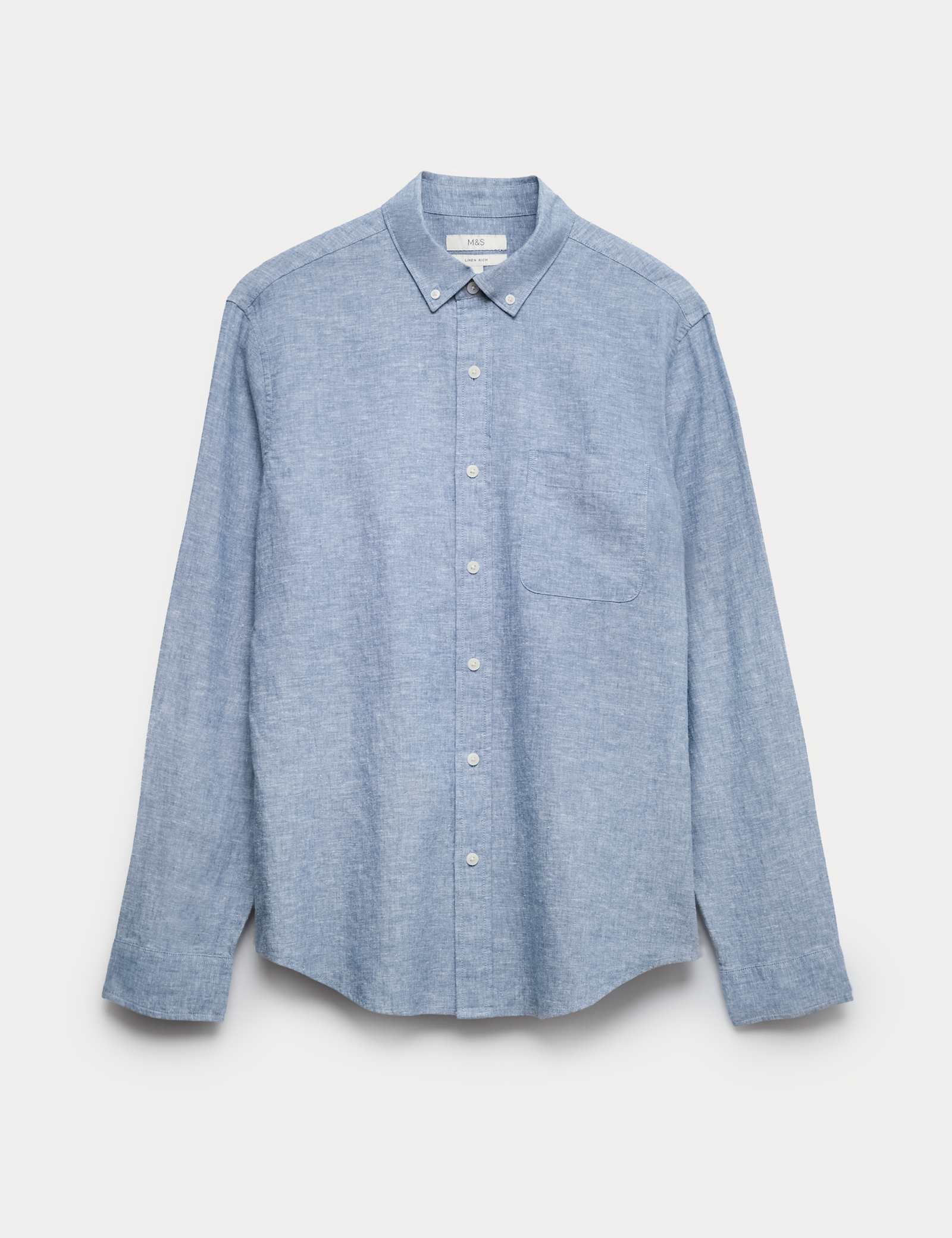 Regular Fit Cotton Linen Blend Shirt - image 2