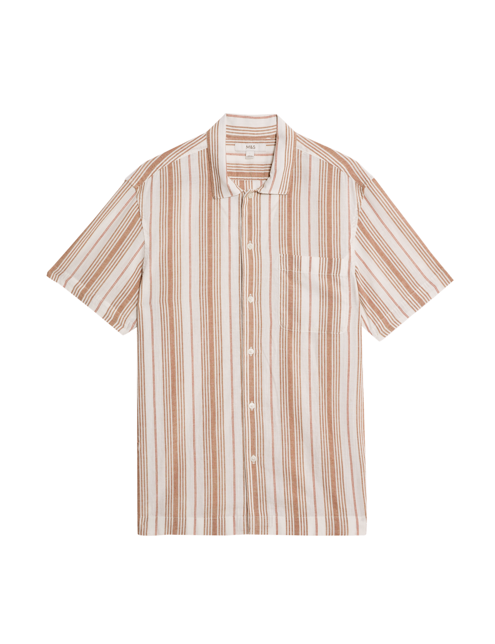 Easy Iron Pure Cotton Striped Shirt - image 5