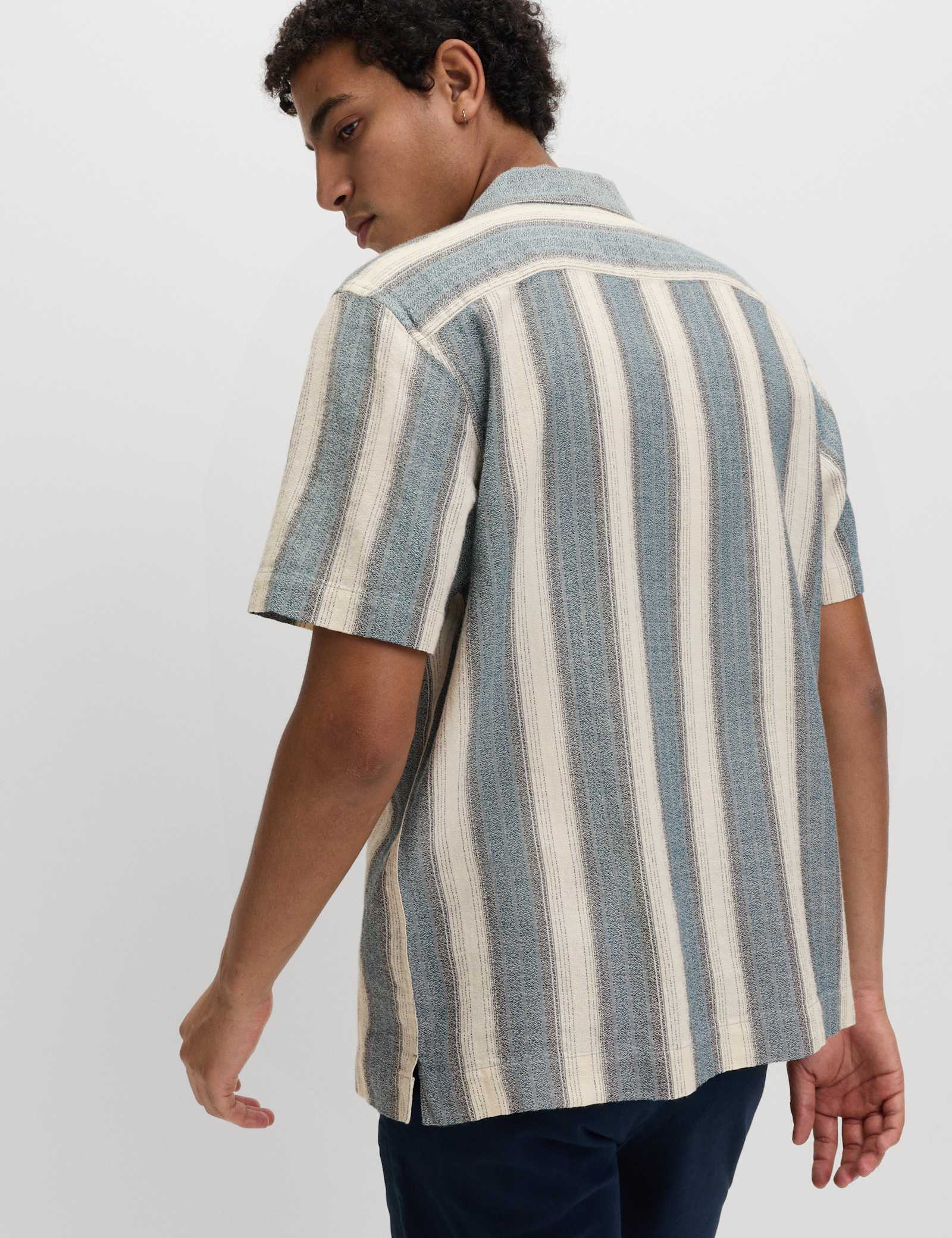 Pure Cotton Striped Short Sleeve Shirt - image 5
