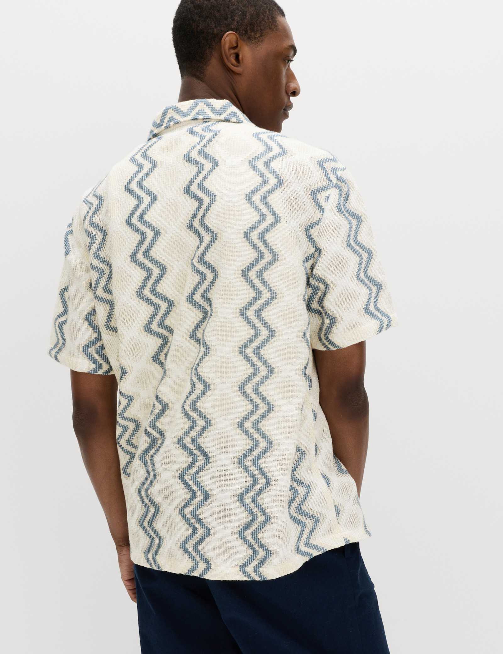 Relaxed Fit Cotton Blend Short Sleeve Shirt - image 5