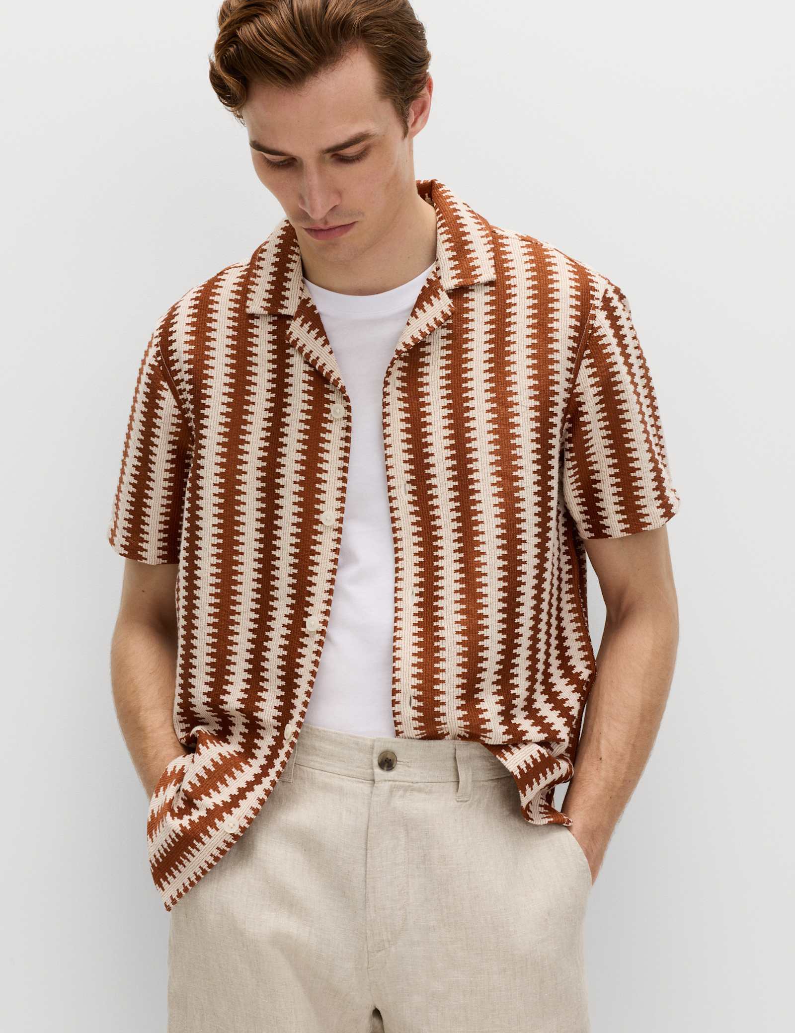 Regular Fit Cotton Blend Short Sleeve Shirt - image 4
