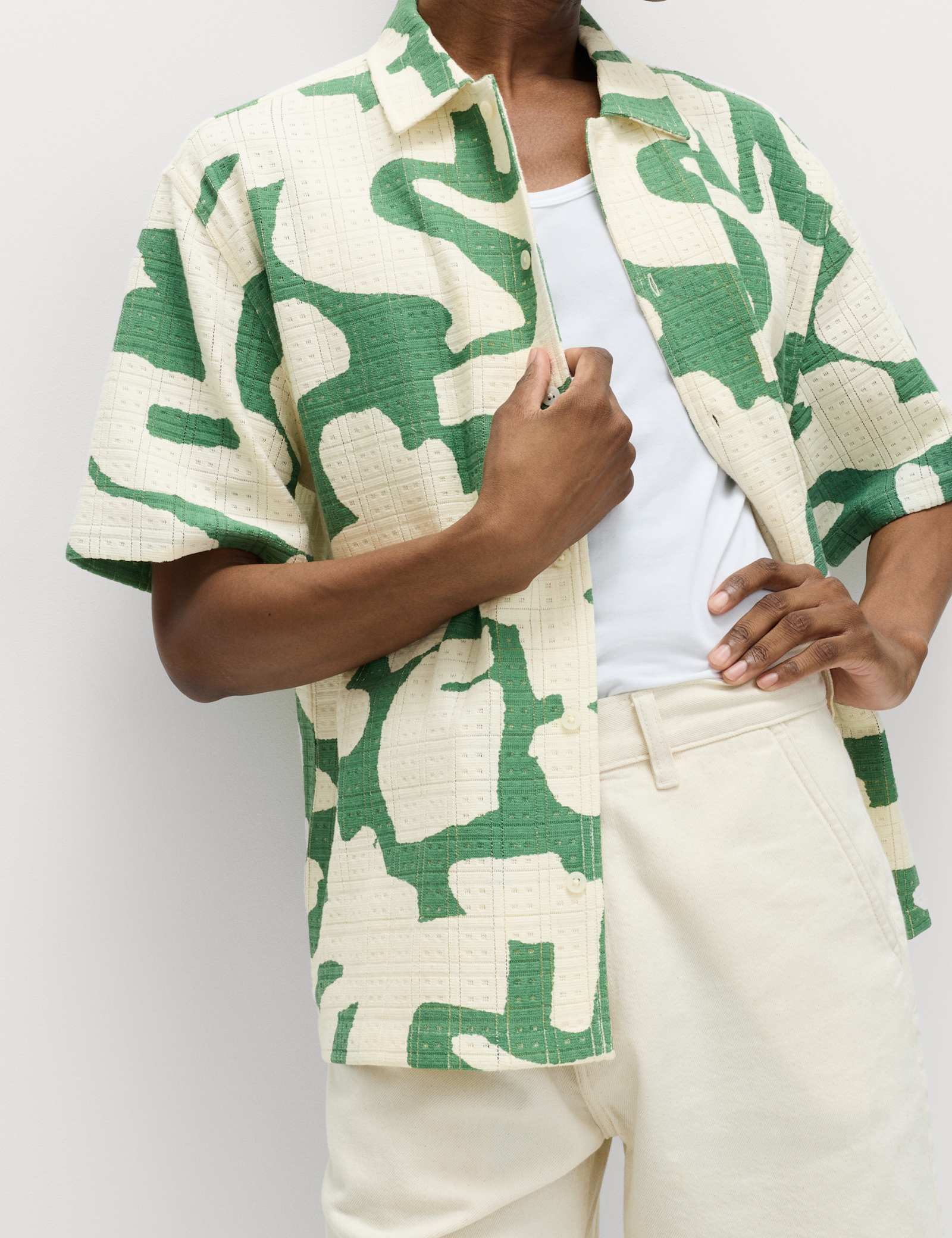 Relaxed Fit Cotton Rich Abstract Print Shirt - image 4