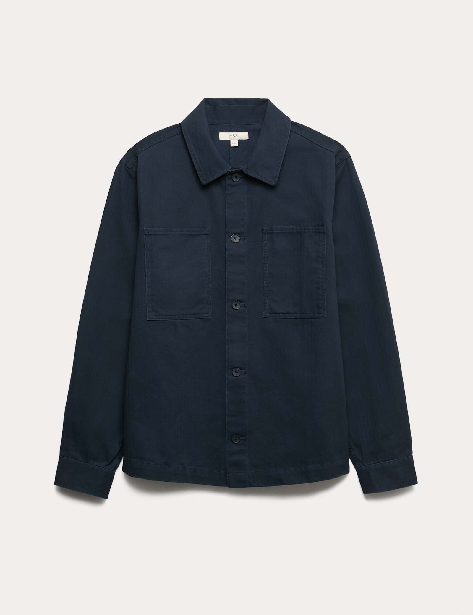 Pure Cotton Herringbone Overshirt - image 3