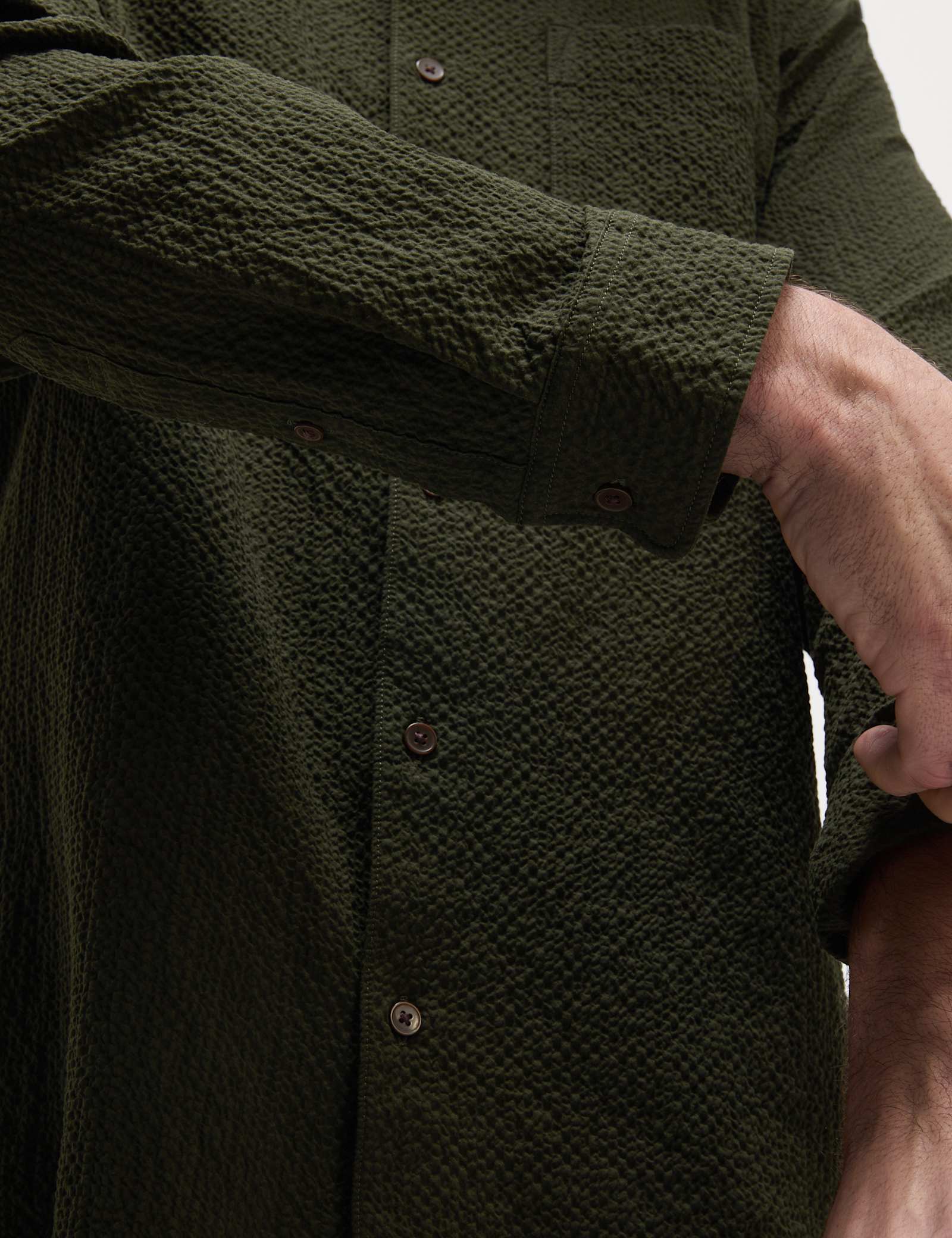 Cotton Rich Seersucker Shirt - image 4