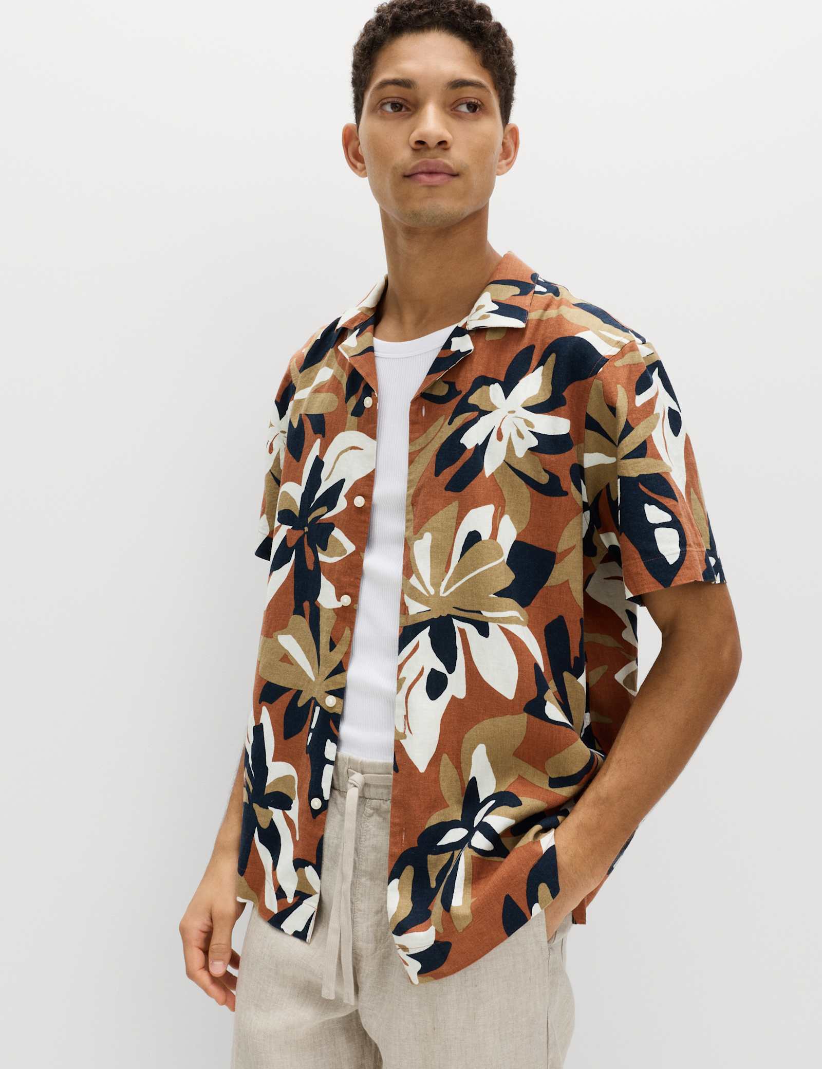 Linen Rich Hawaiian Shirt - image 4