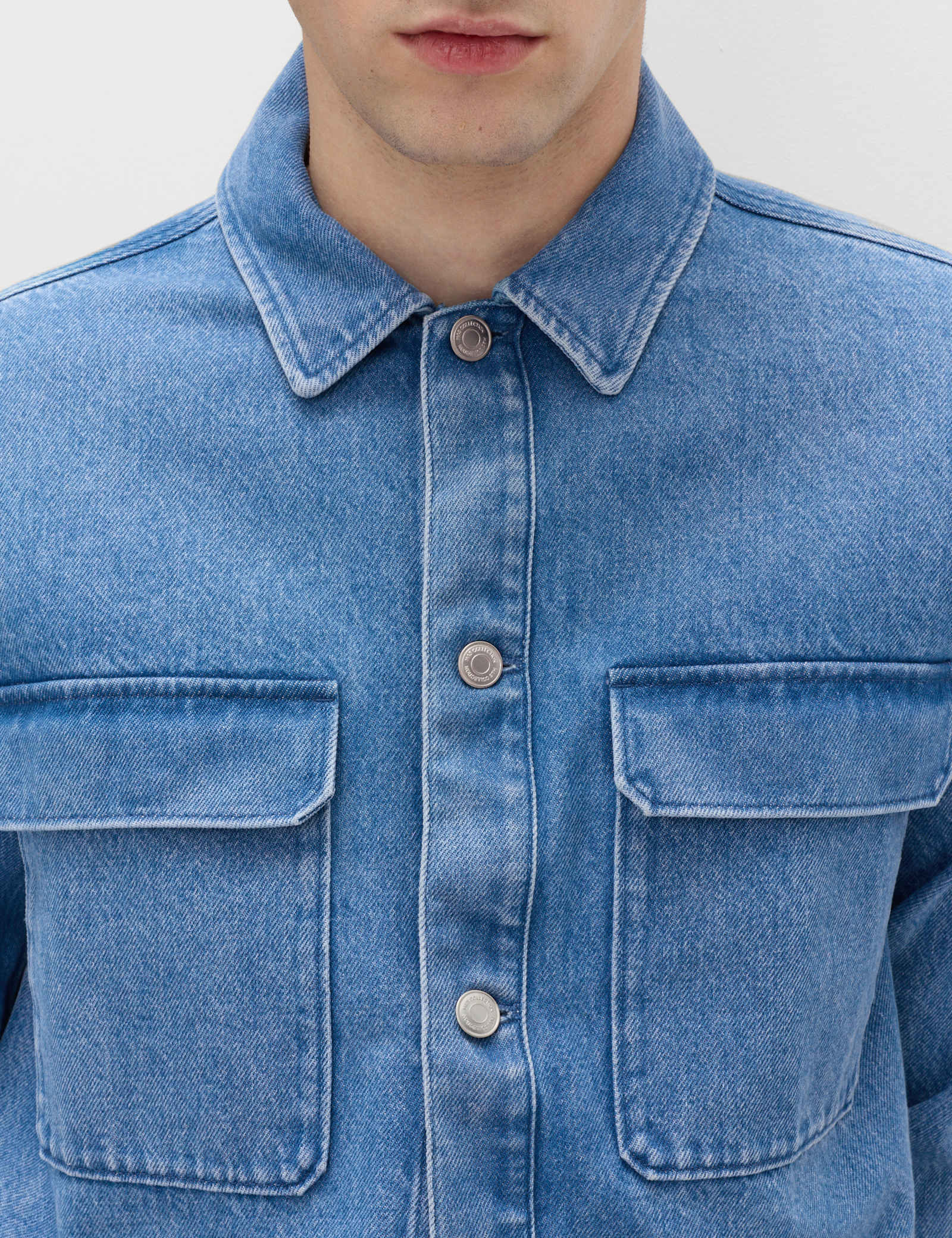 Regular Fit Pure Cotton Denim Overshirt - image 2